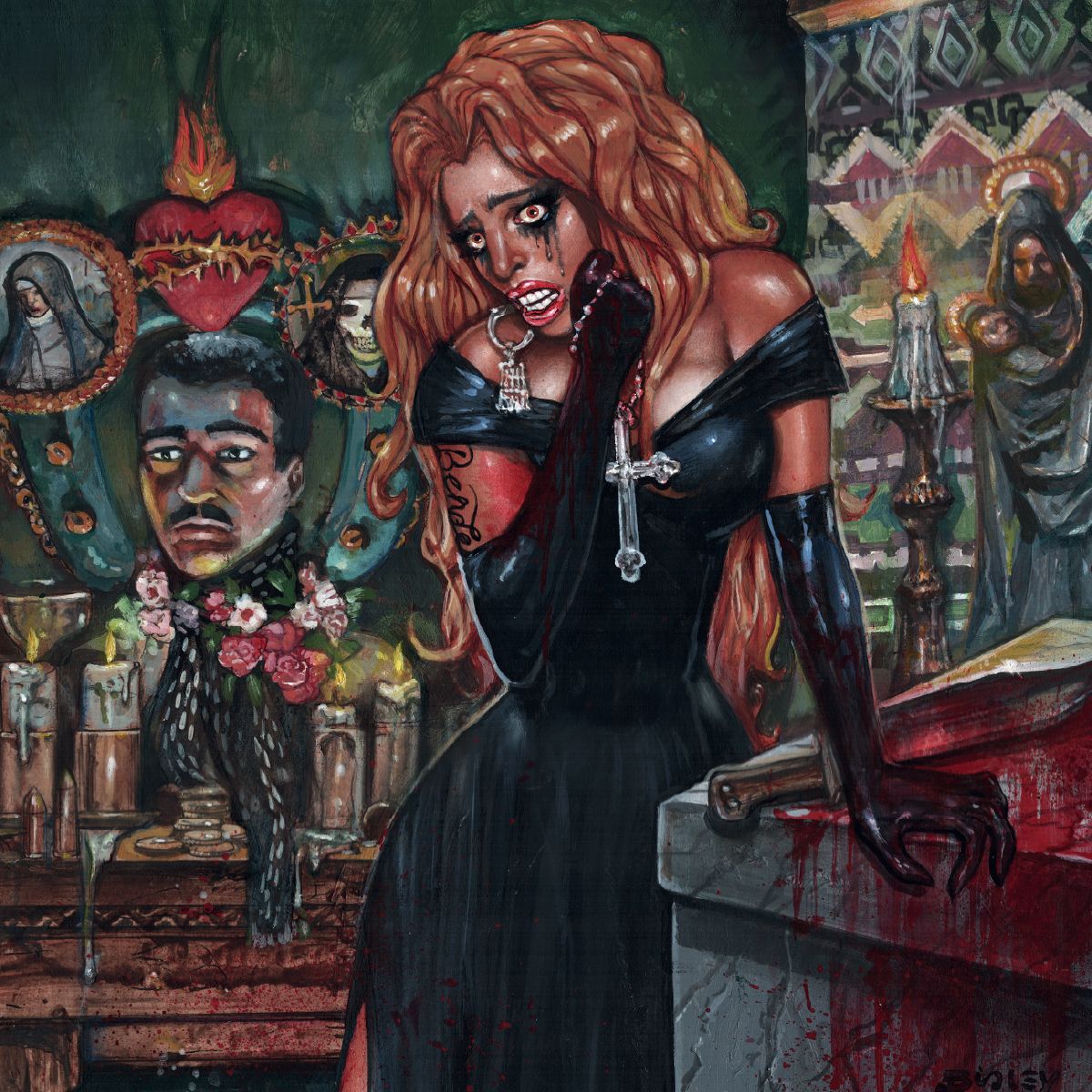 Artwork of Eva Suarez from American Caper by Tyler Boss