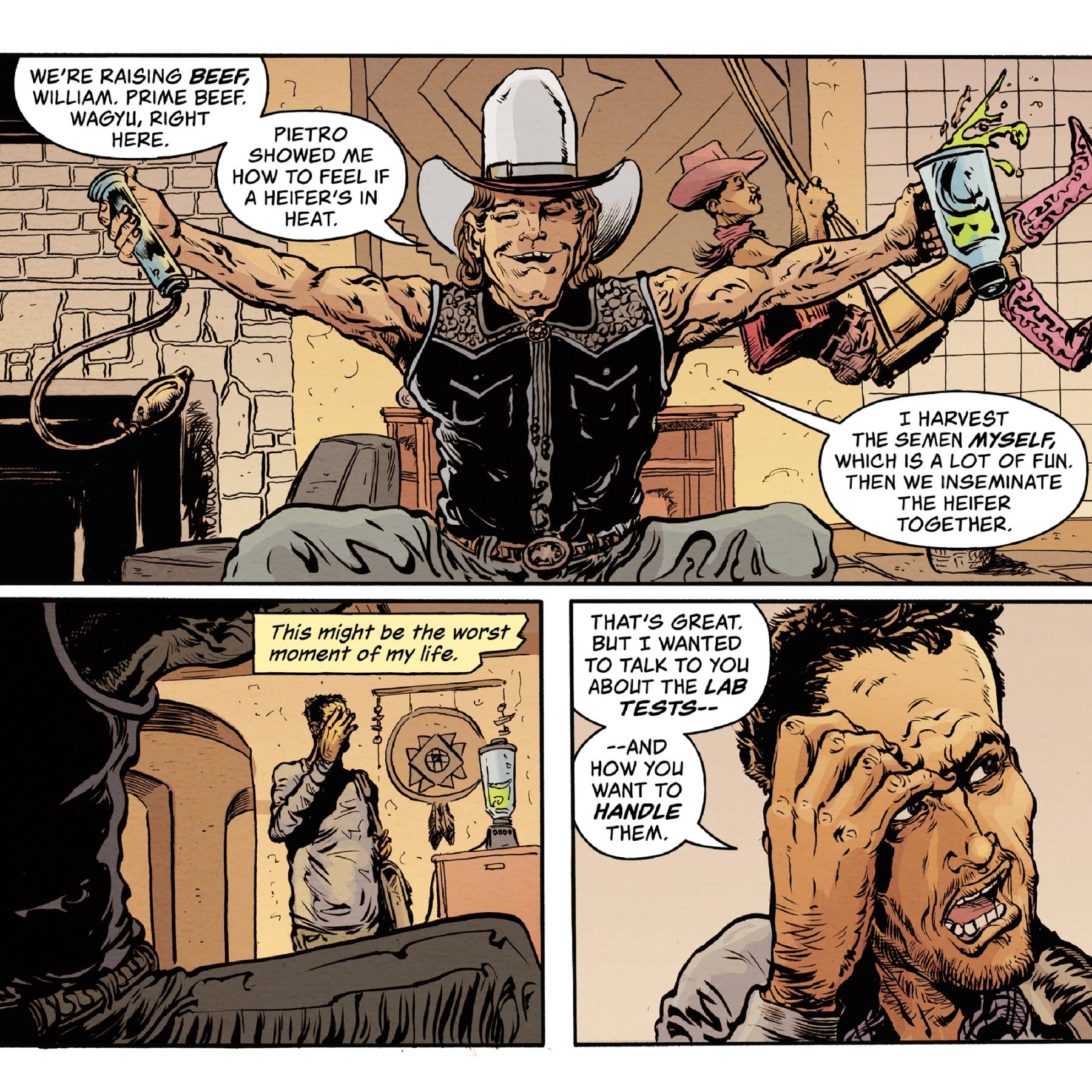 A page from American Caper featuring Marty Blowman