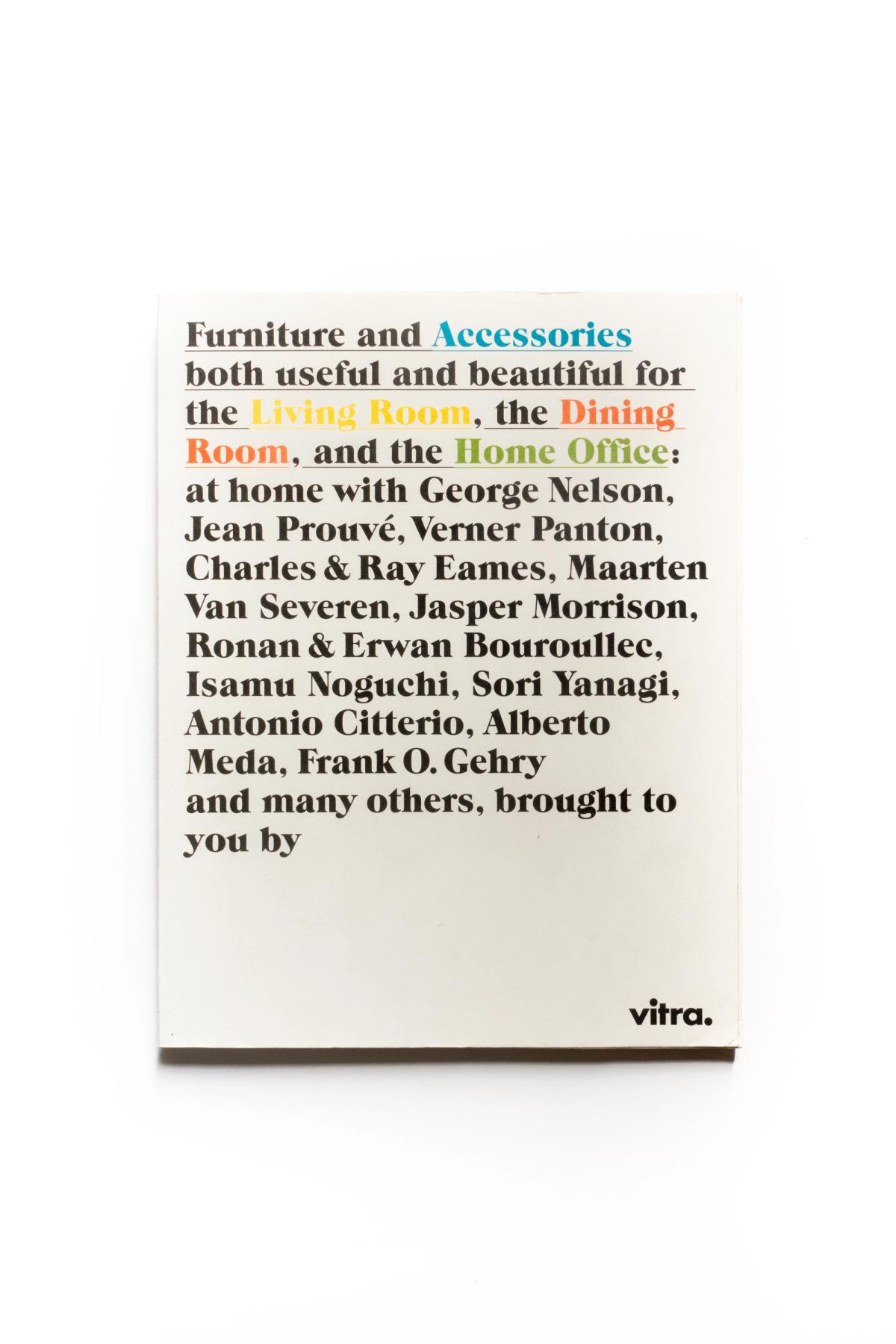 Front cover of Vitra: At Home, designed by Cornel Windlin