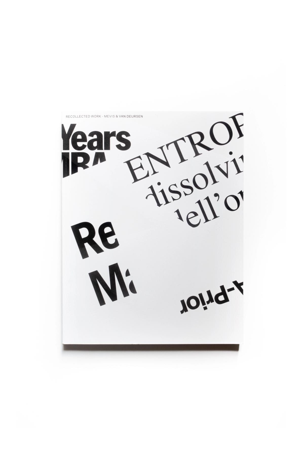 Front cover of Recollected Work, Mevis and Van Deursen, designed by Mevis and Van Deursen