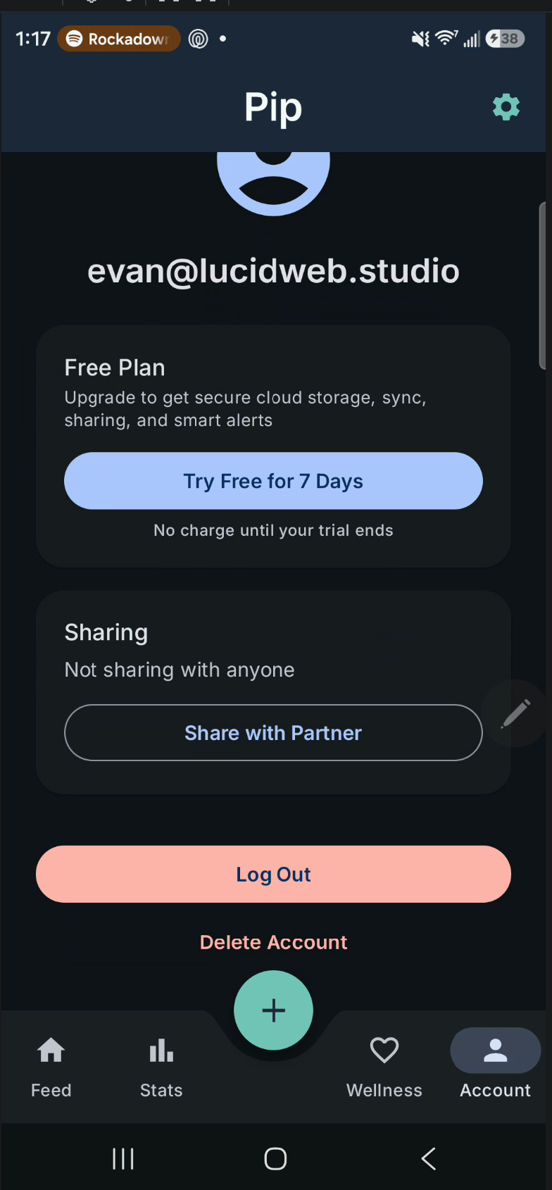 Pumping tracker is free to use and all major event tracking is included for free