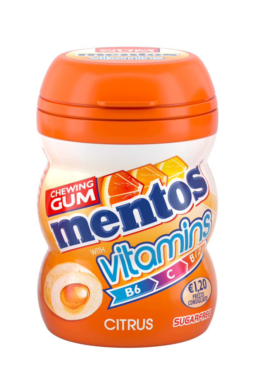 Mentos Vitamins Nano Bottle con Vitamina B6, C, B12