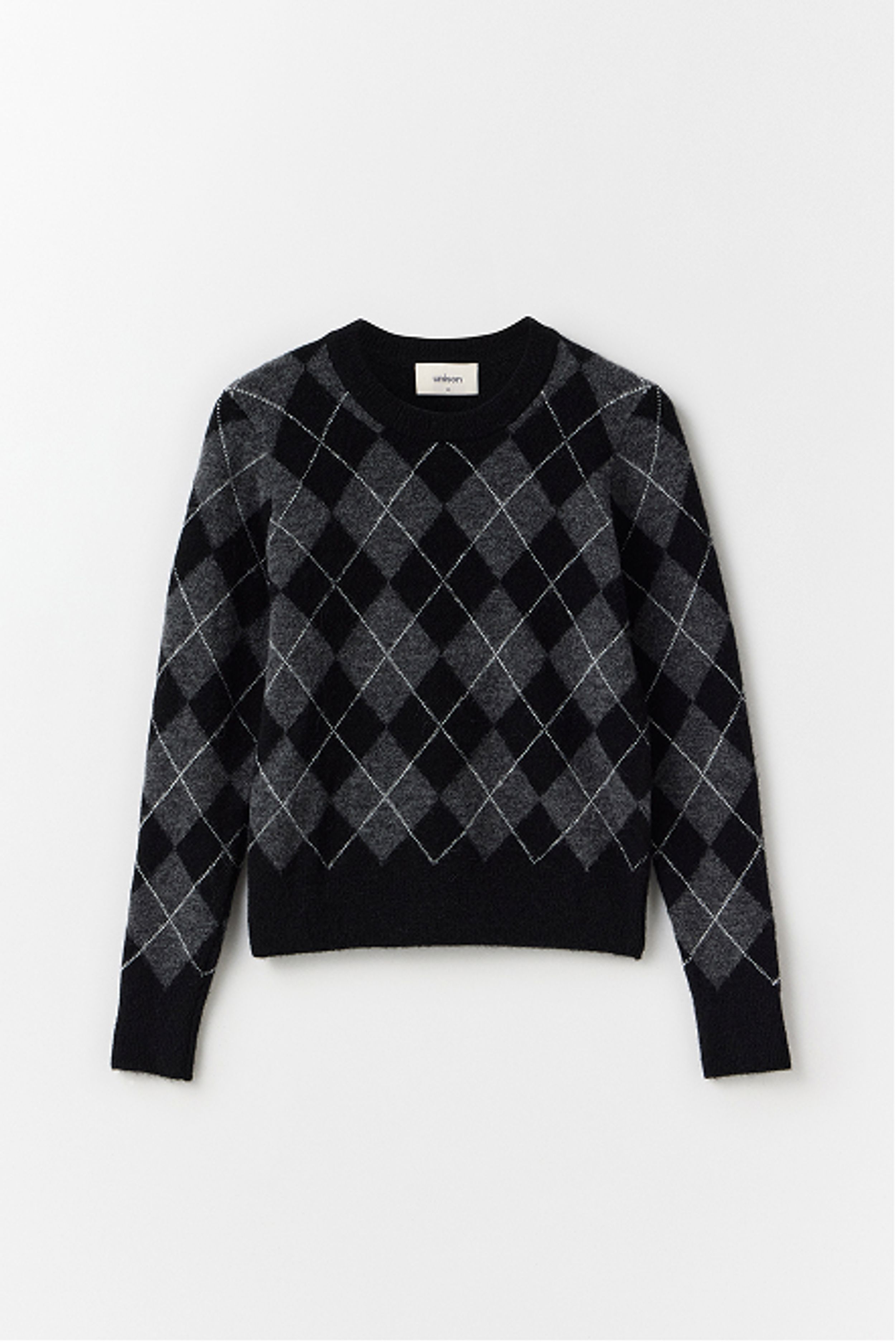 Argyle Crew Neck Knit