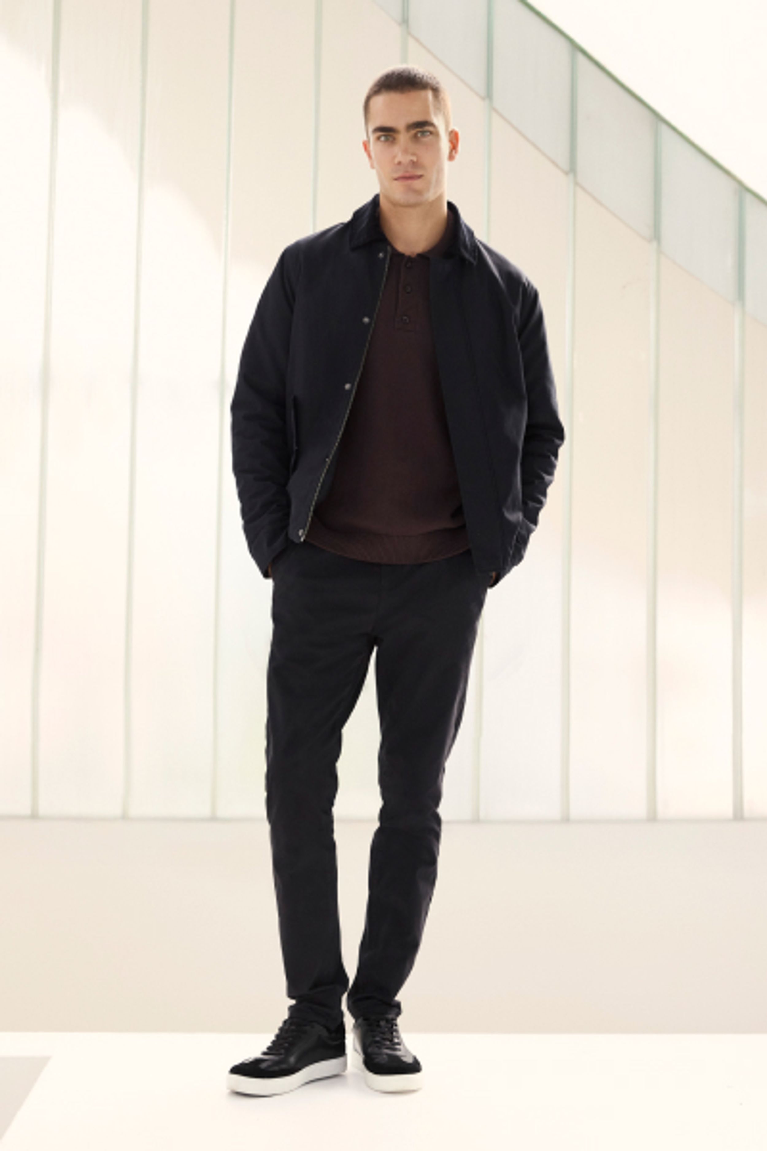 Mixed Collar Bomber Jacket