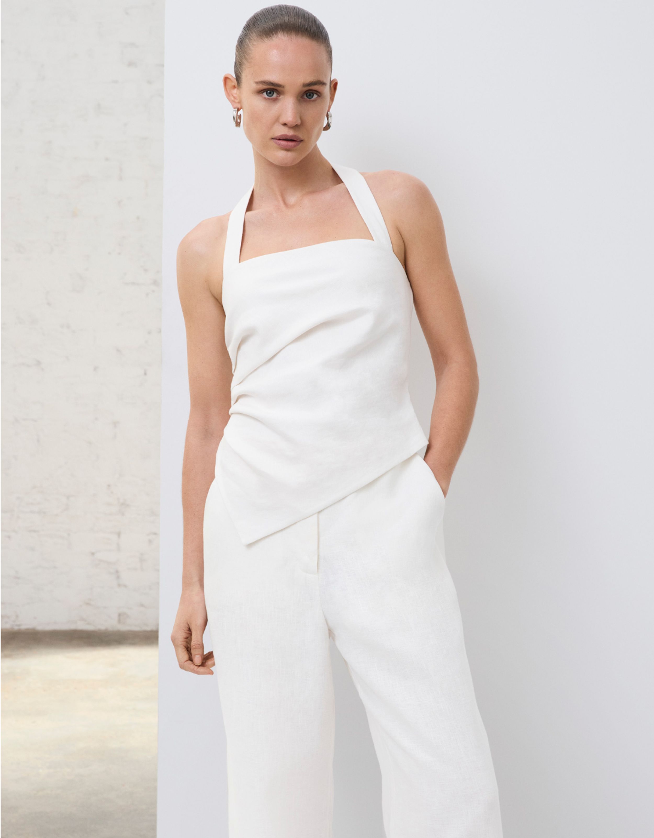 Linen Halter Top