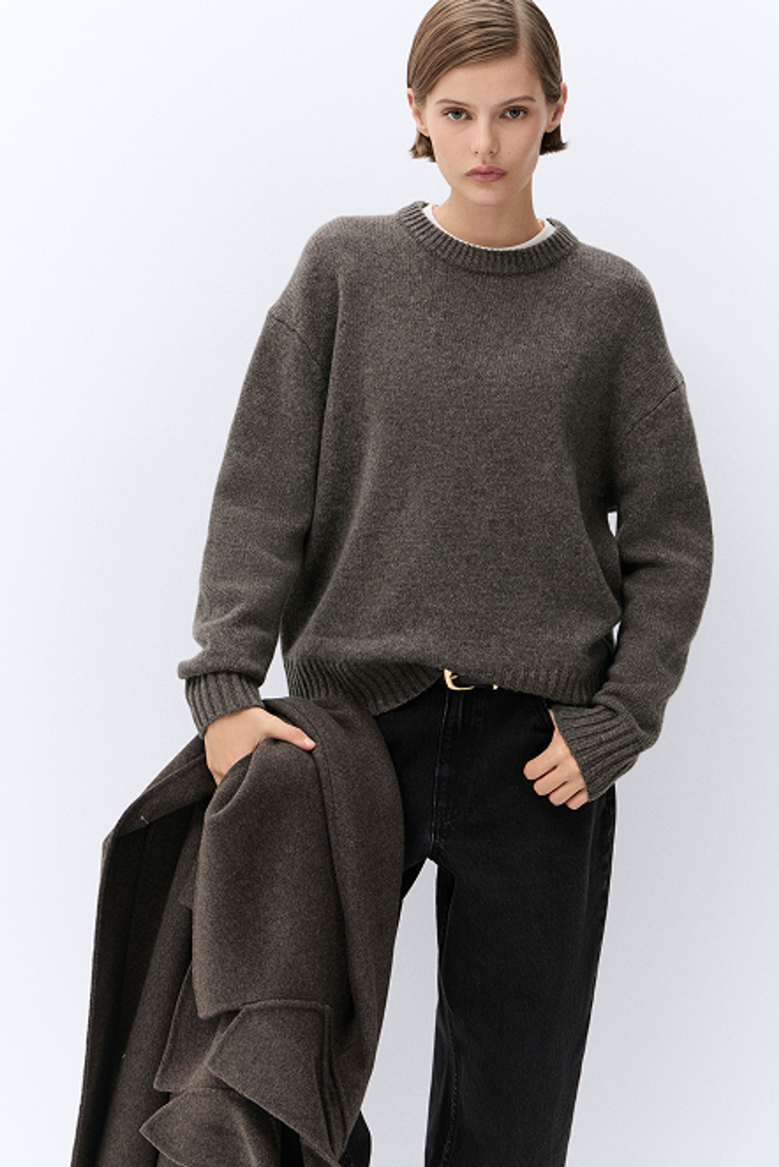 Merino Wool Crew Neck Knit