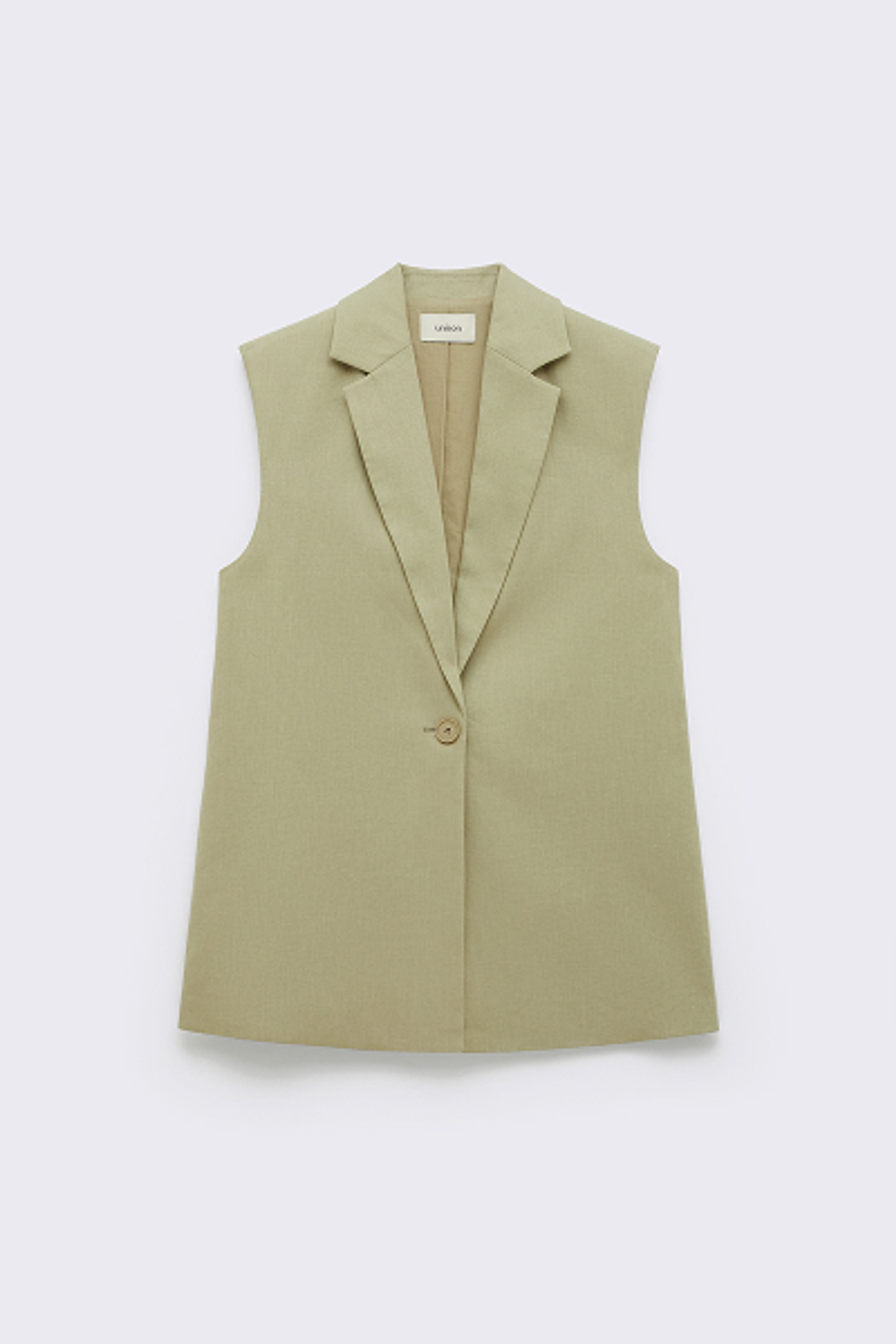 Sleeveless Linen Blazer