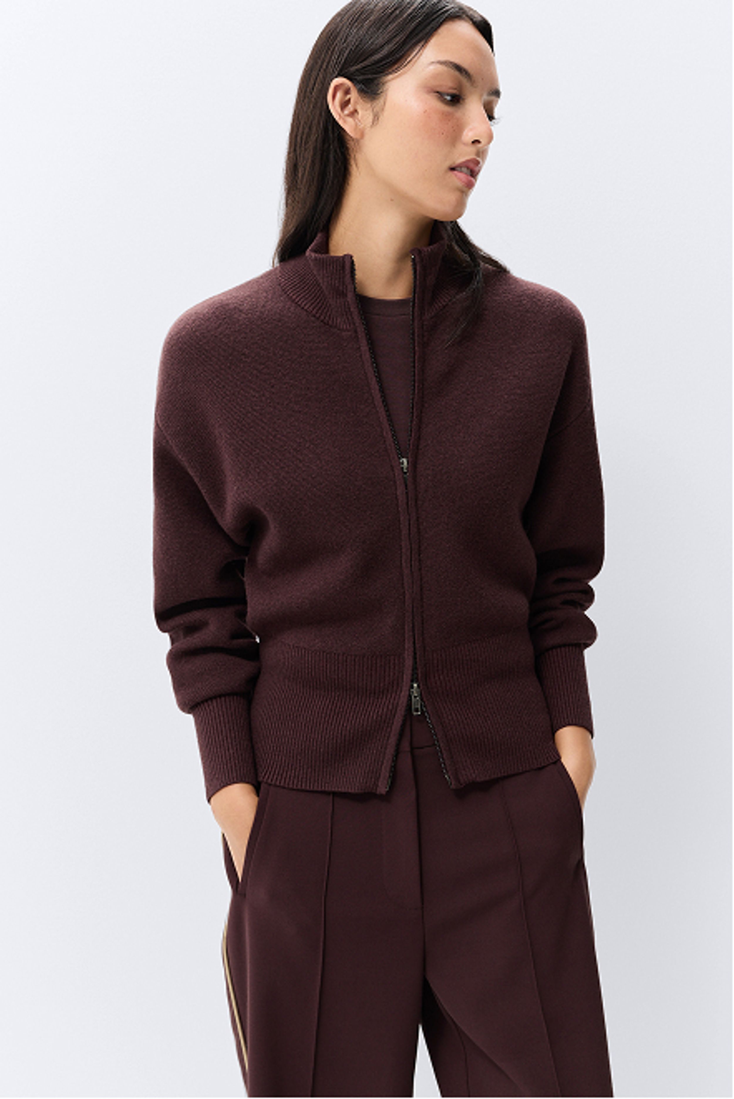 Wool Blend Bomber Jacket