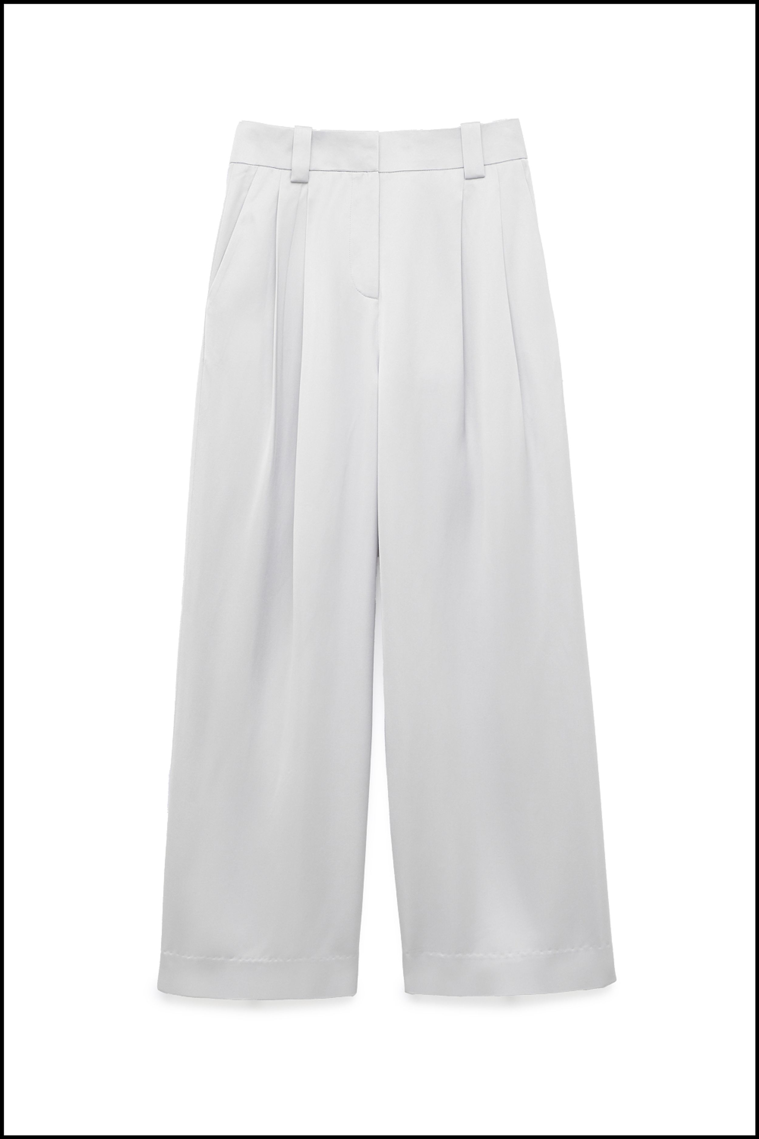 Satin Tailored Wide Leg Pant