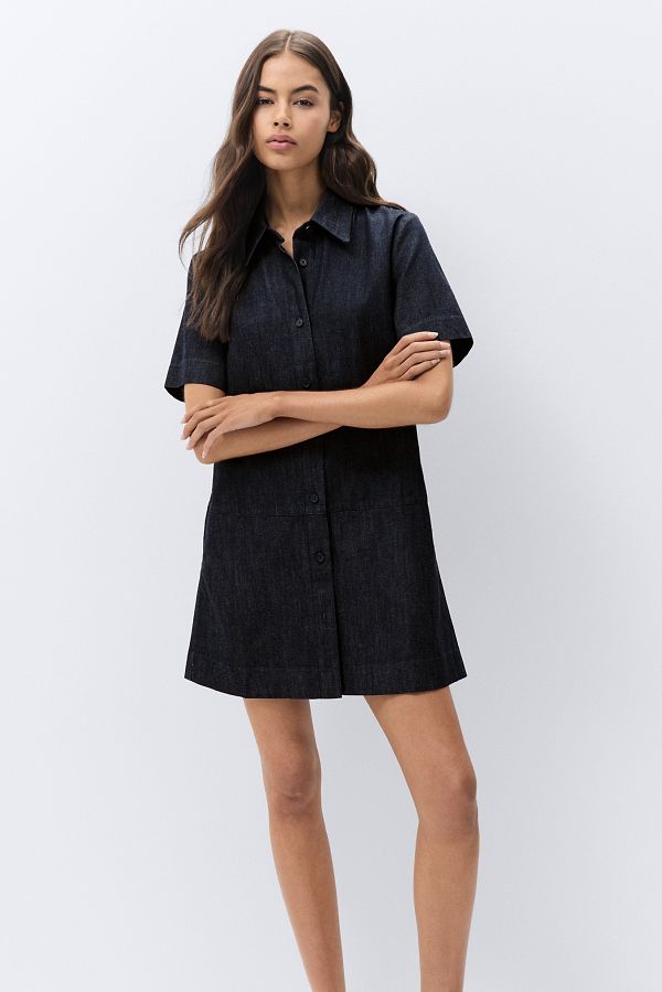 Denim Button Through Dress