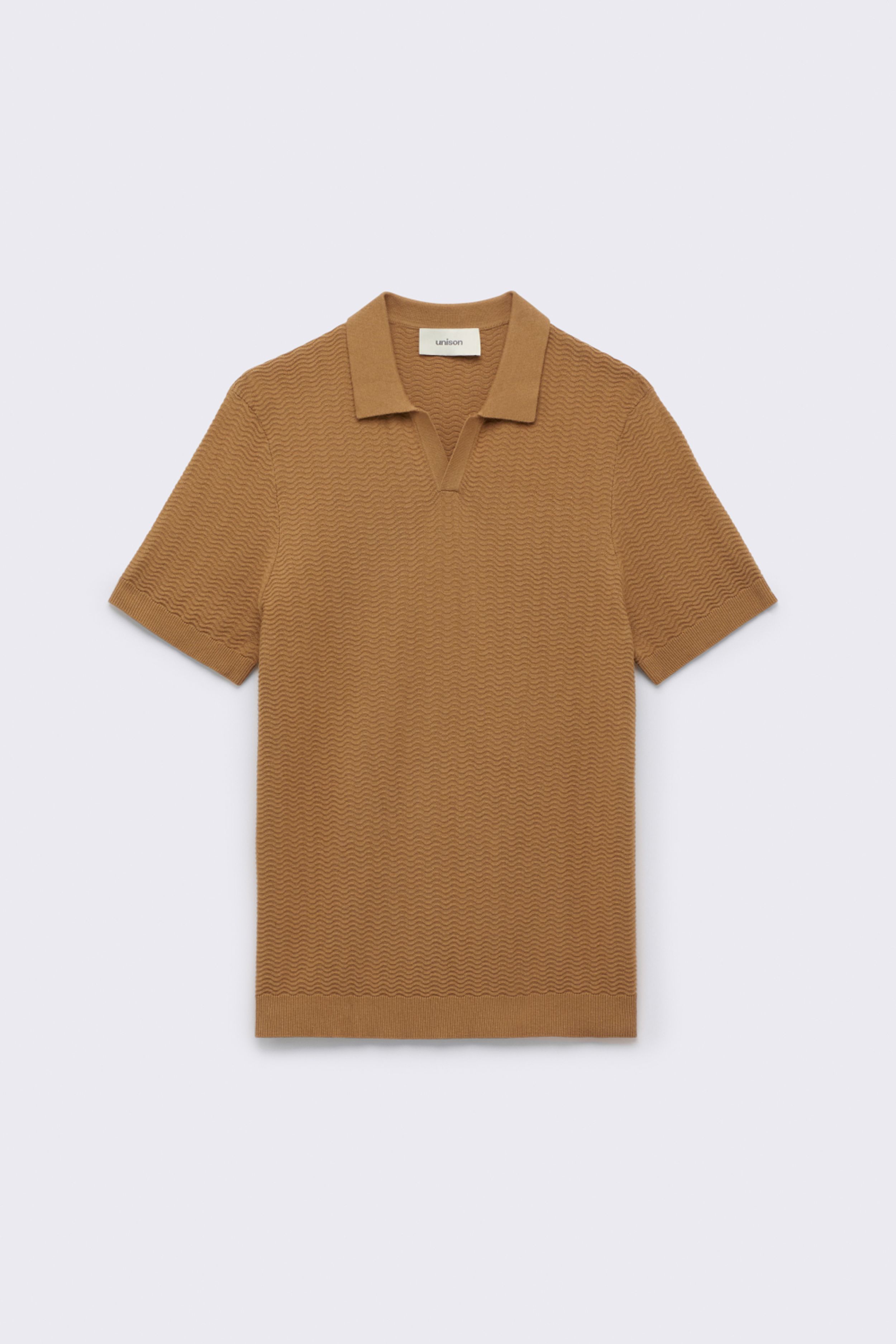 Zig Zag Knit Polo