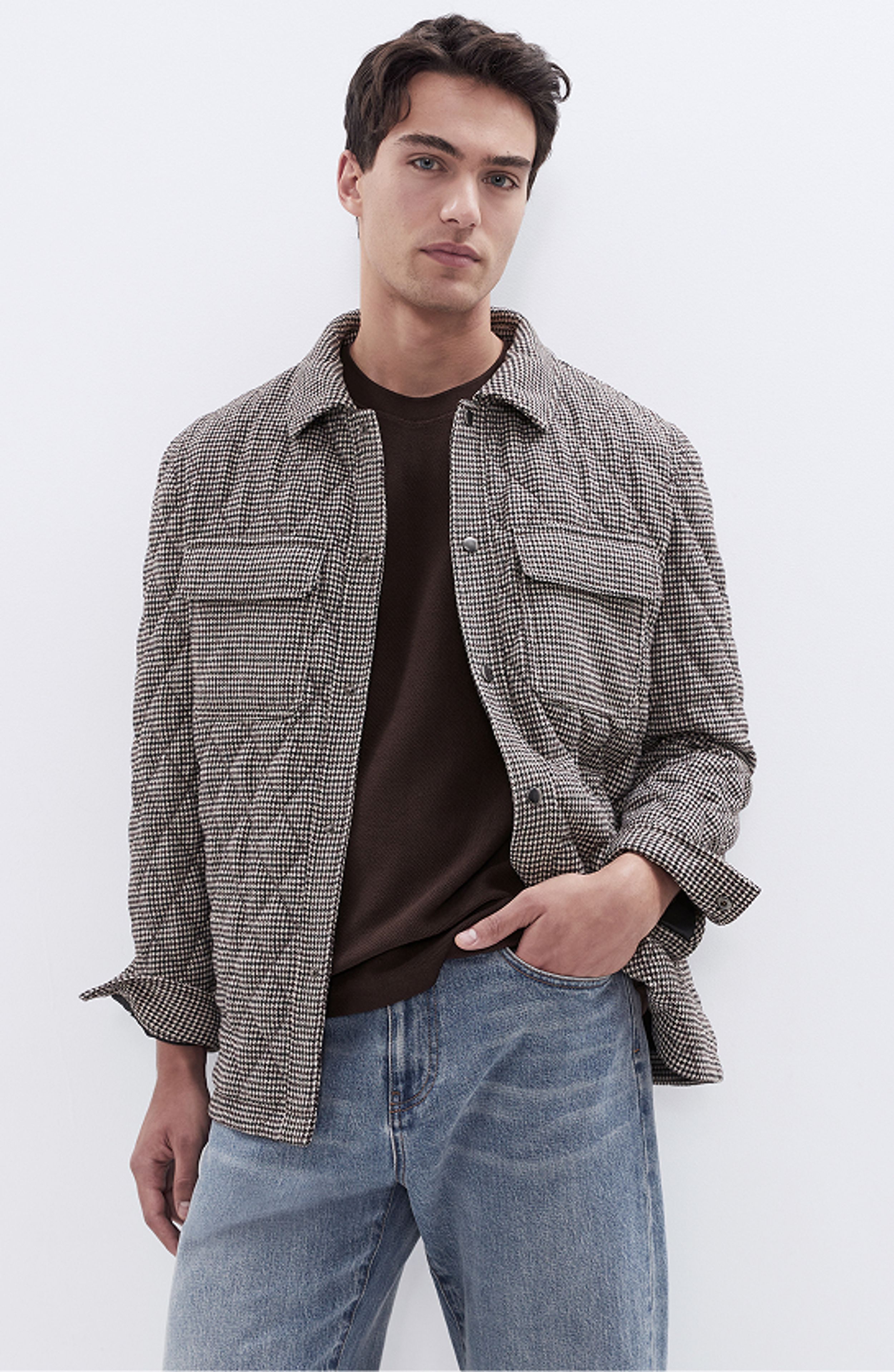 Houndstooth Quilted Jacket
