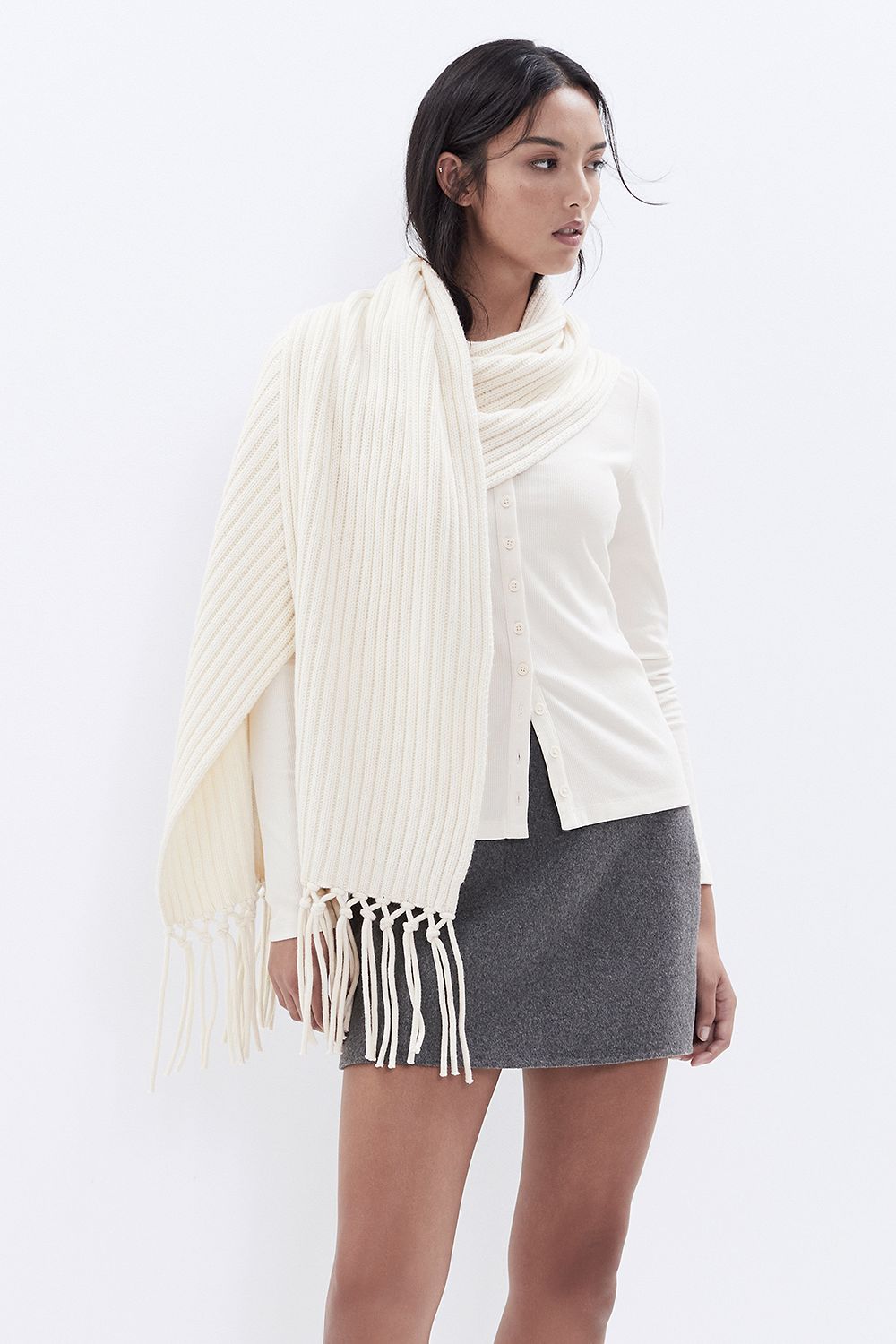 Ribbed Lofty Scarf