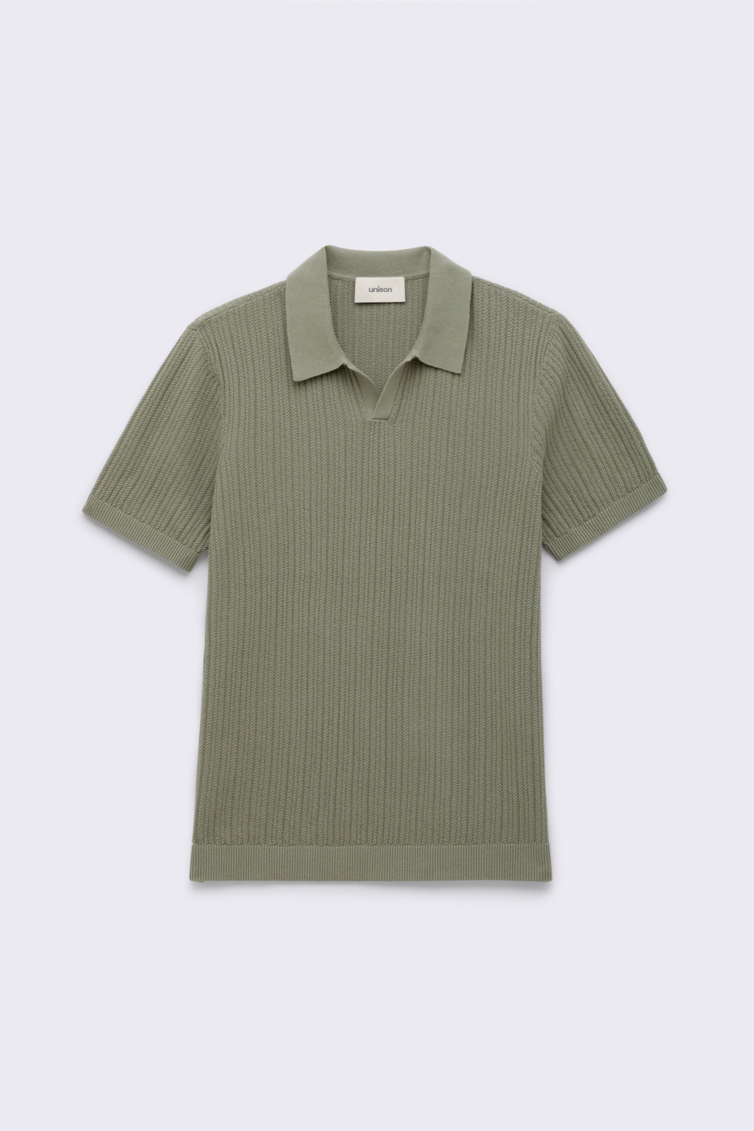 Knot Stitch Knit Polo