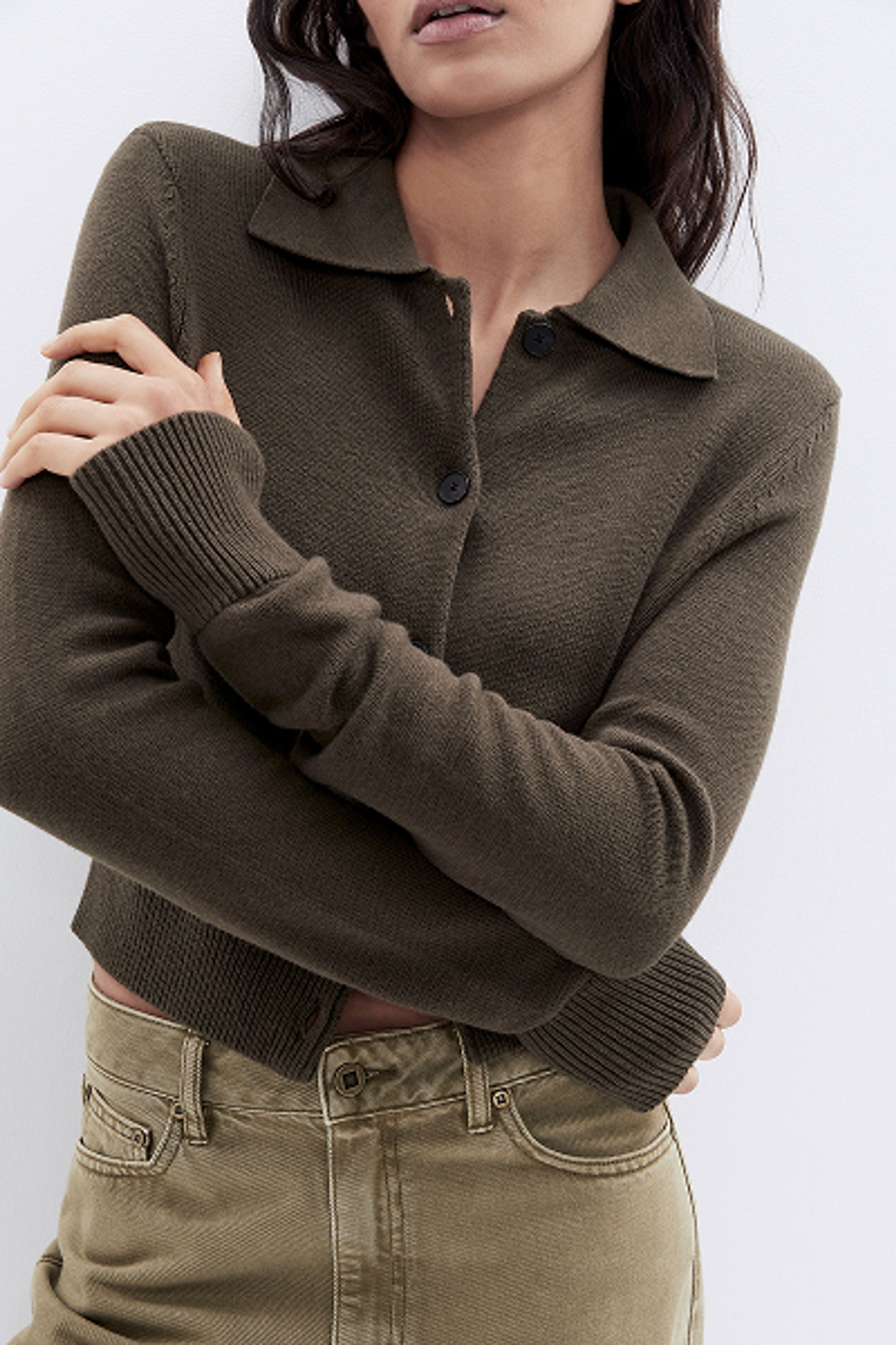 Collared Button Through Knit