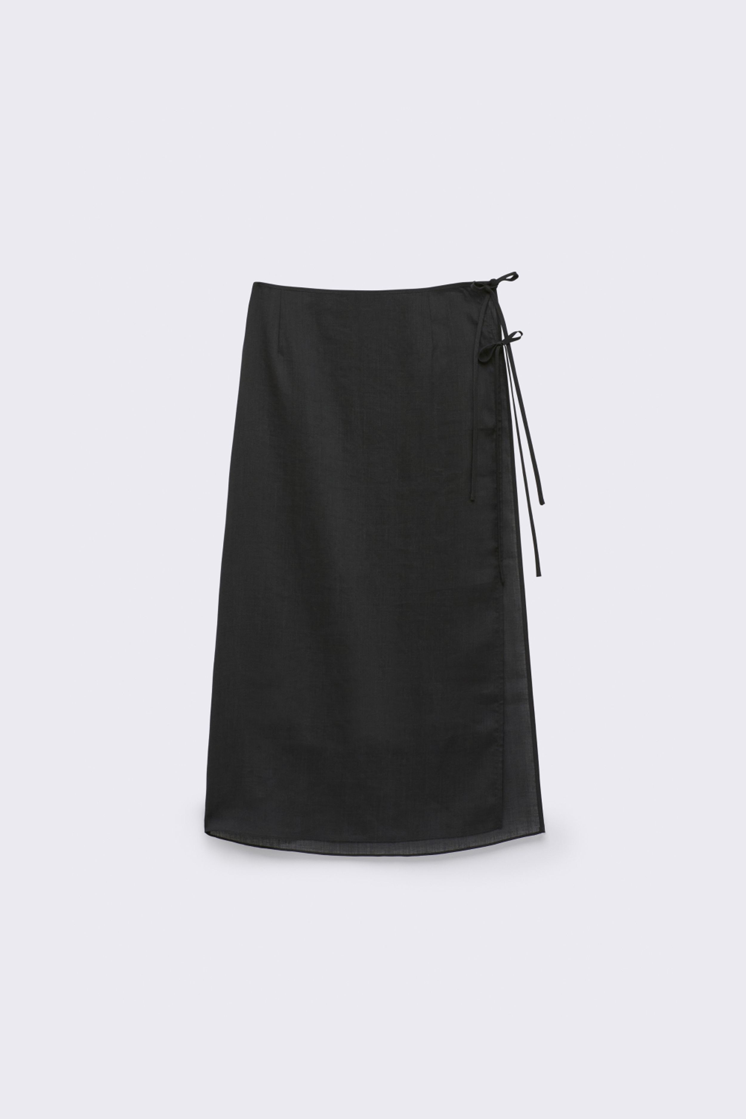 Wrap Tie Detail Skirt