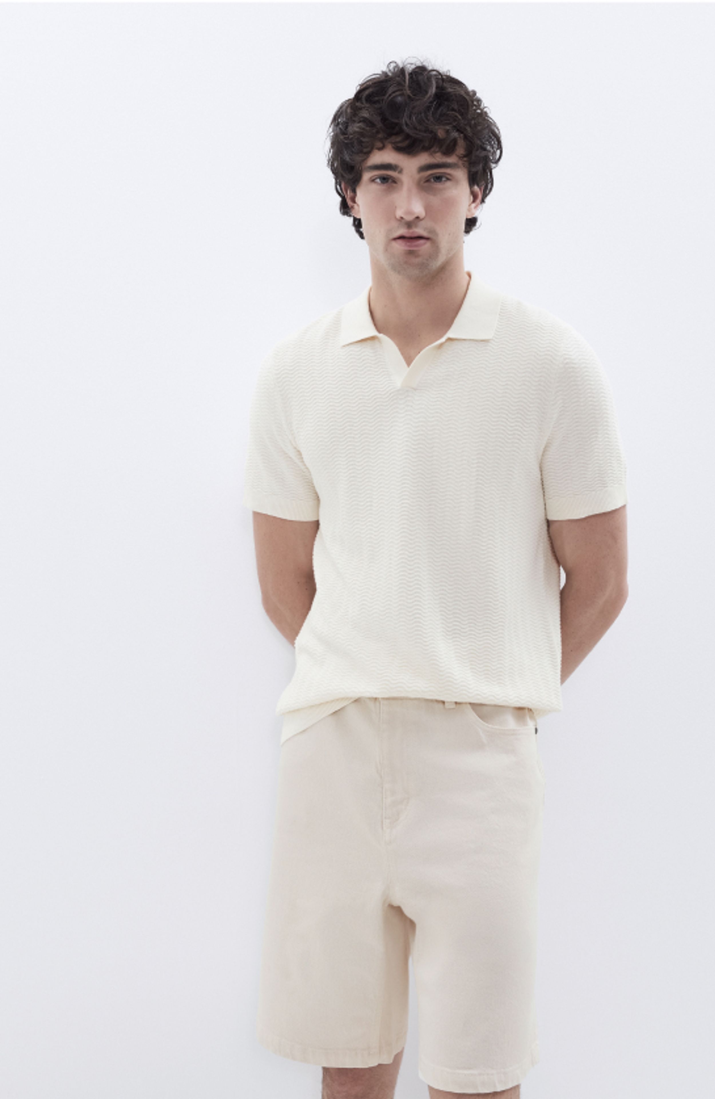 Zig Zag Knit Polo