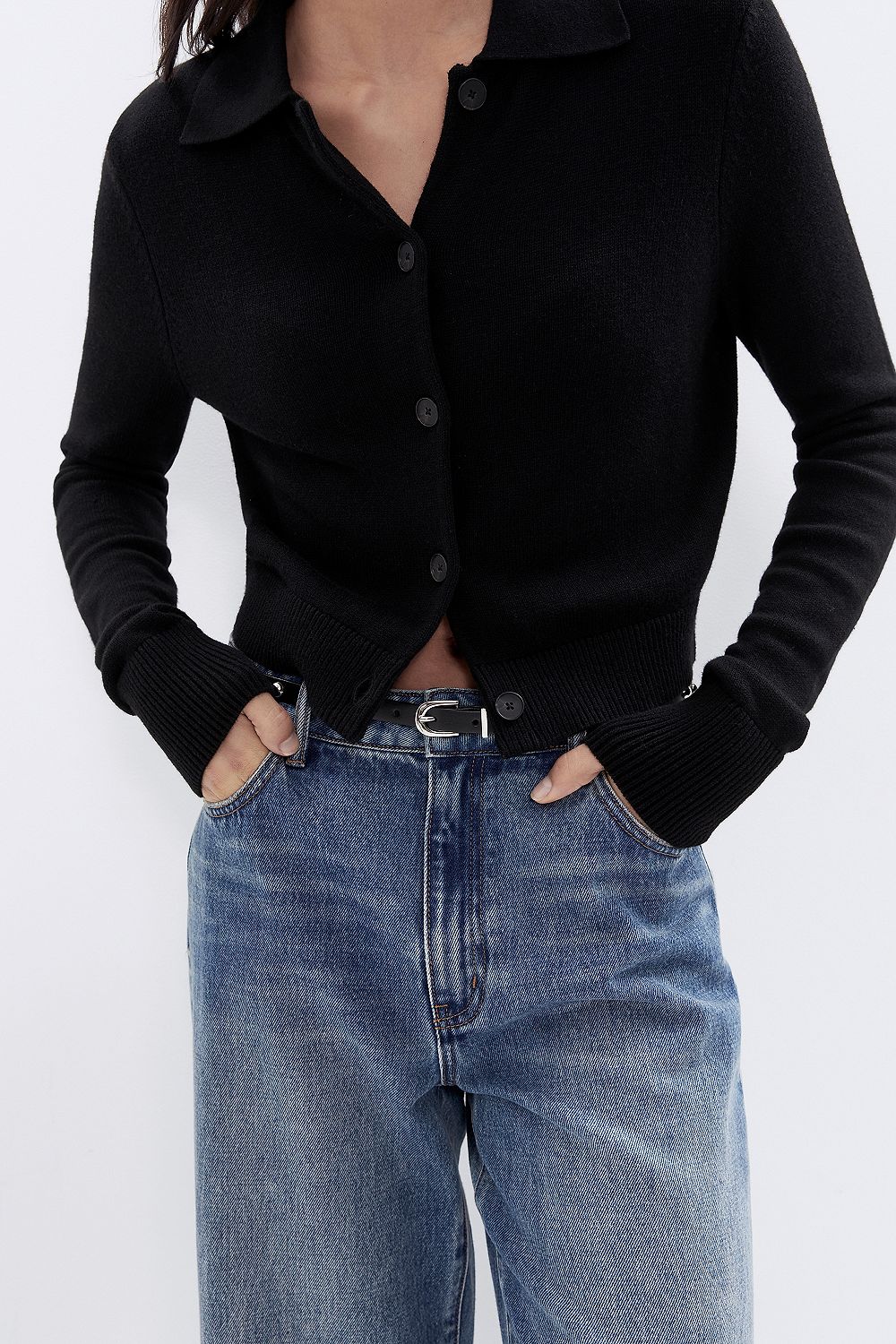 Collared Button Through Knit