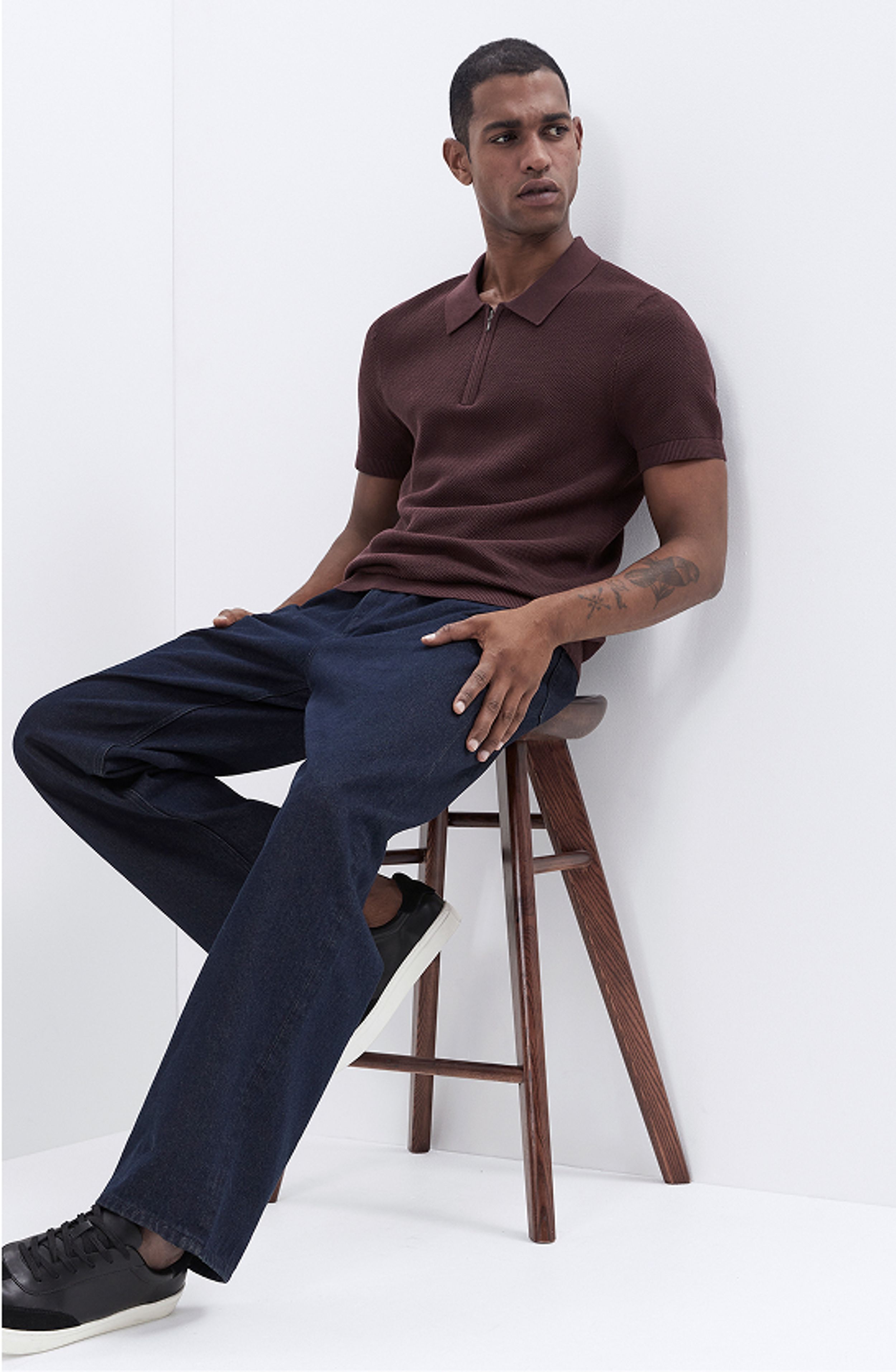 Zip Knit Polo