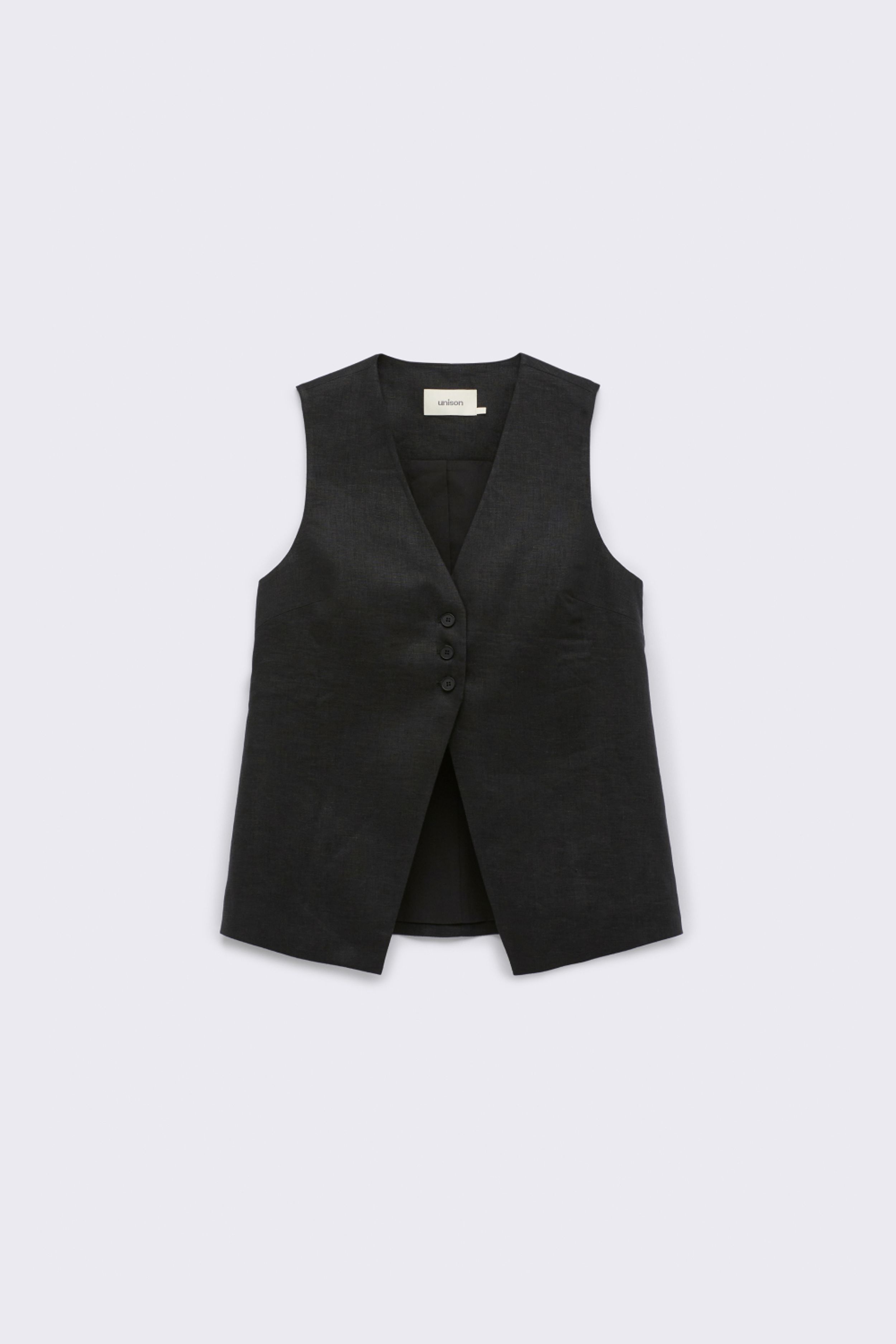 Linen Longline Vest