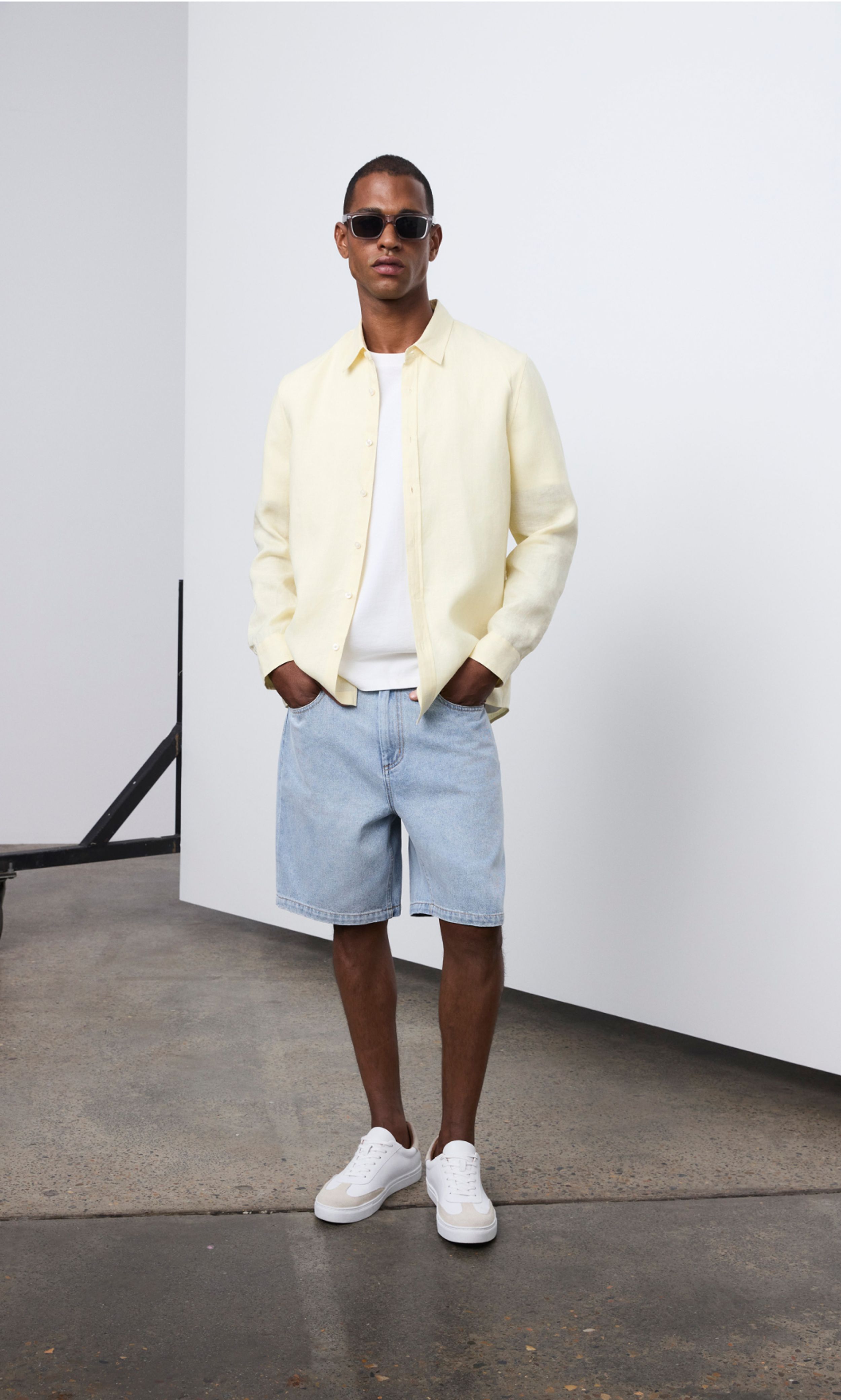 Loose Fit Denim Short