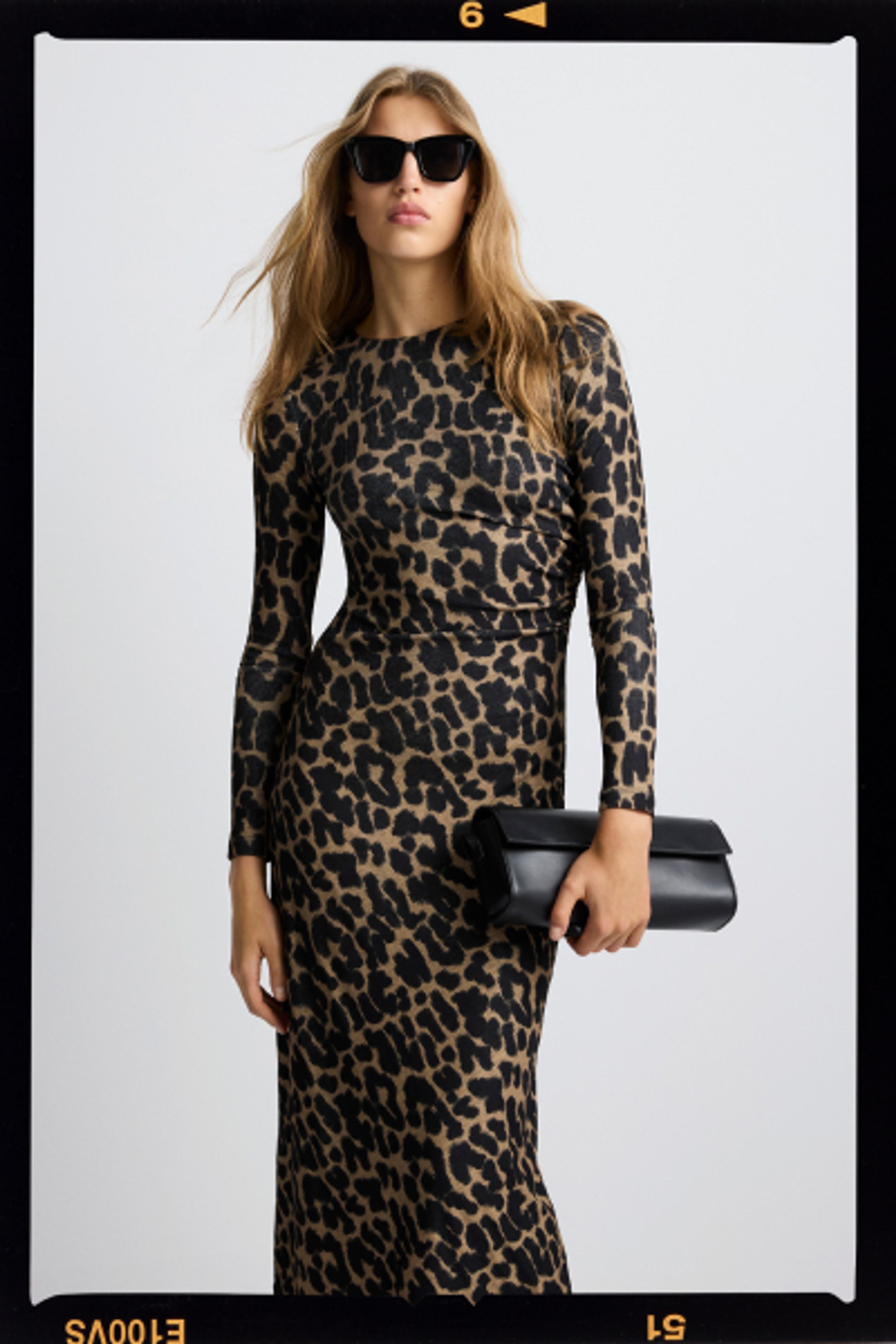 Leopard Ruched Maxi Dress