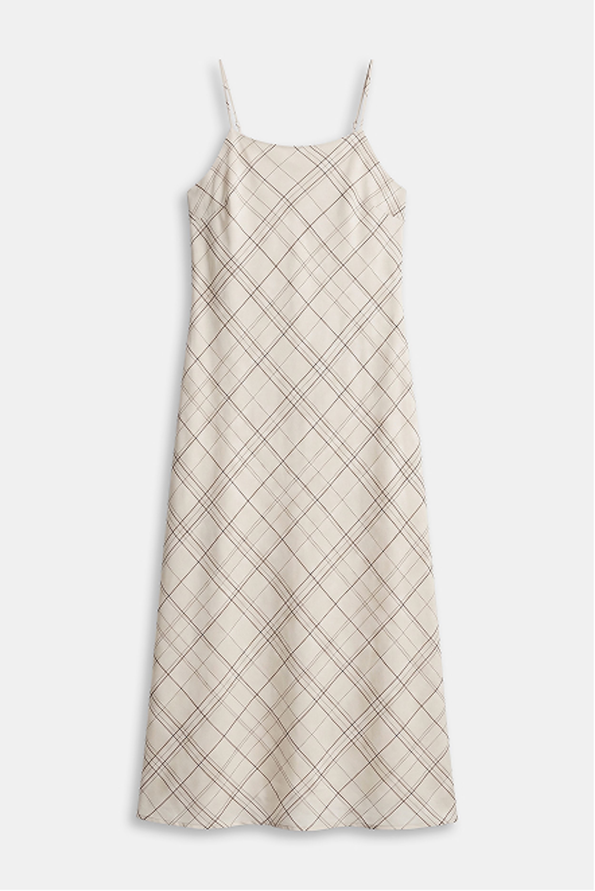 Ramie Check Slip Dress