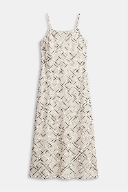 Ramie Check Slip Dress