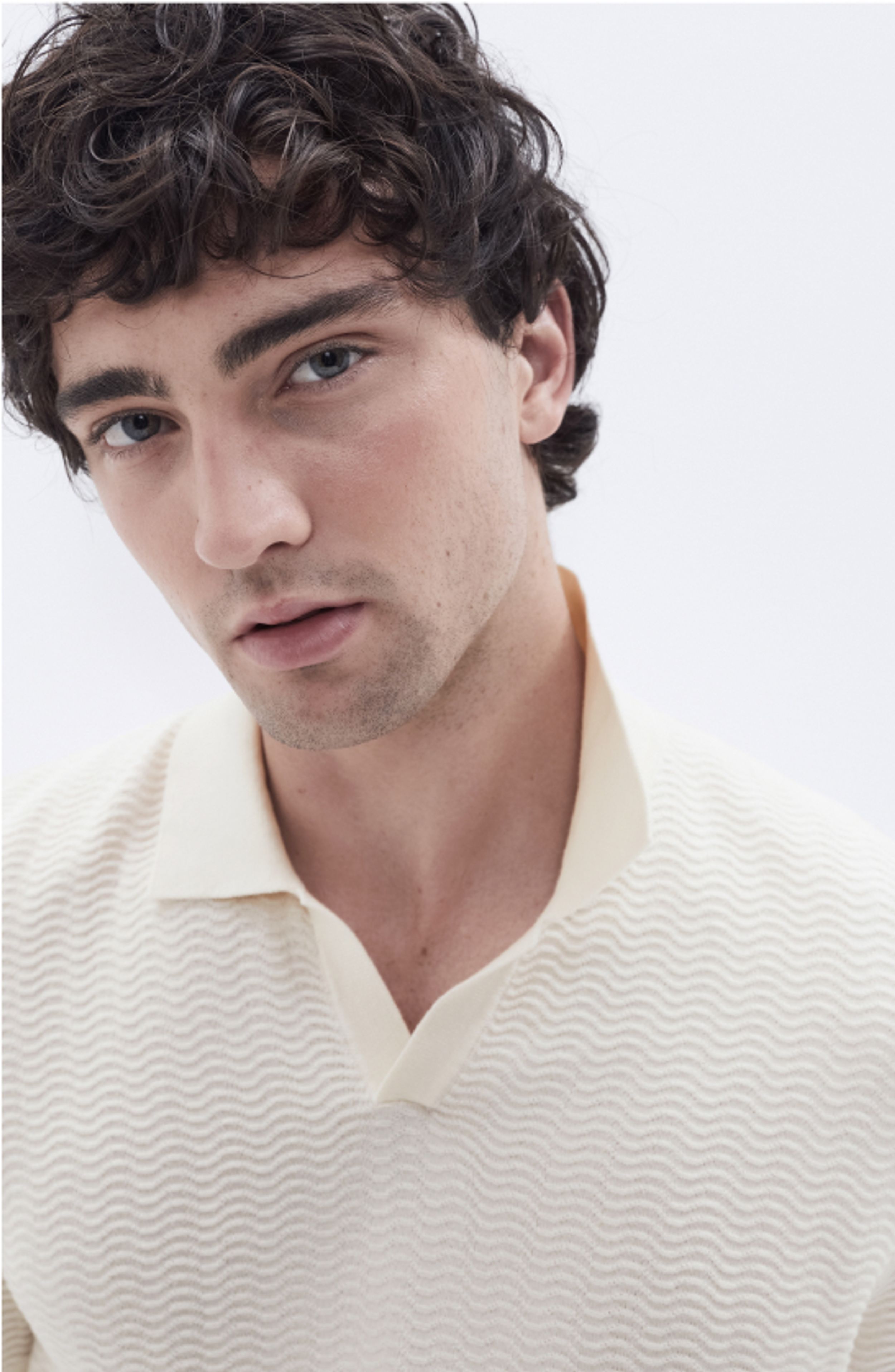 Zig Zag Knit Polo