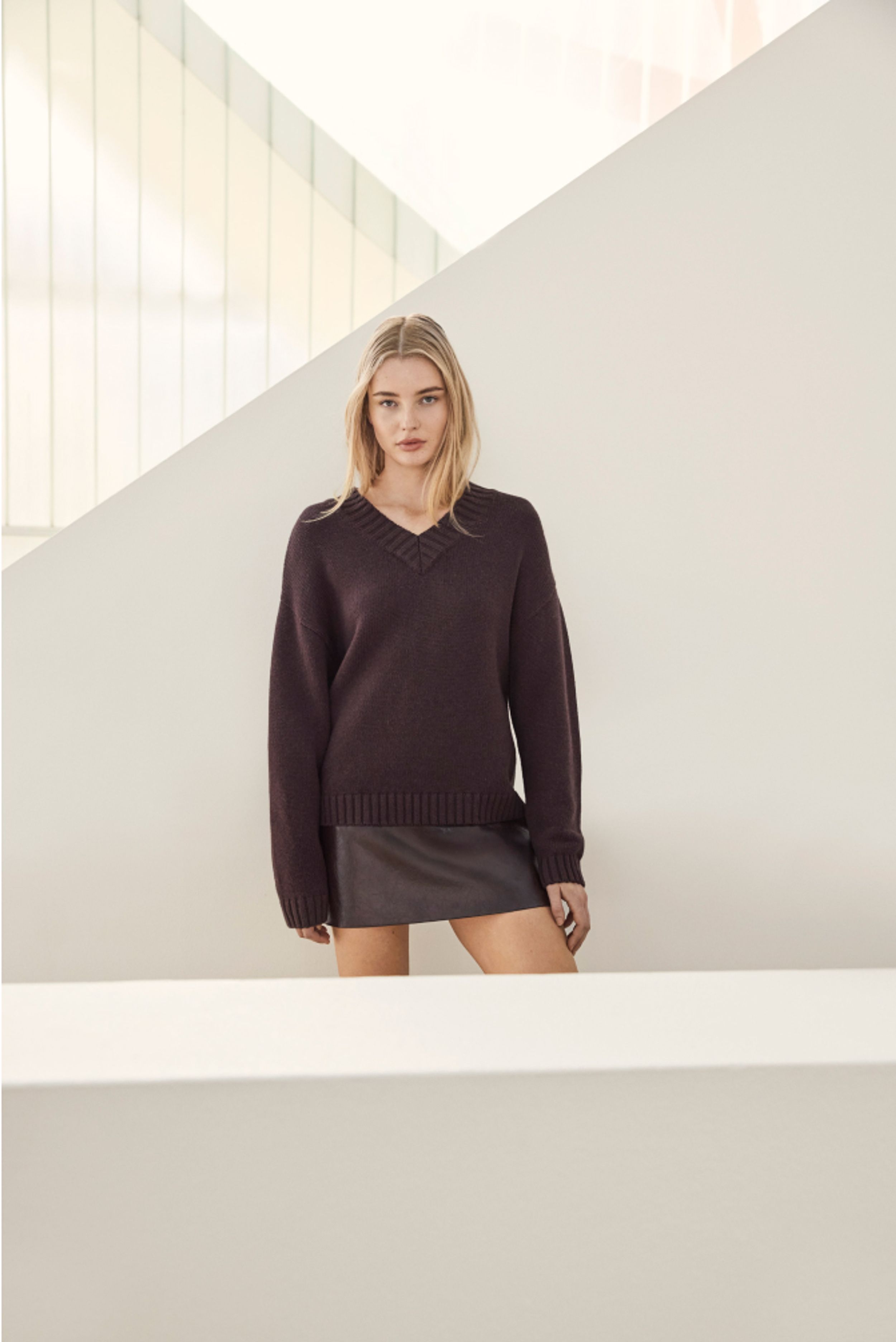 Chunky V Neck Knit