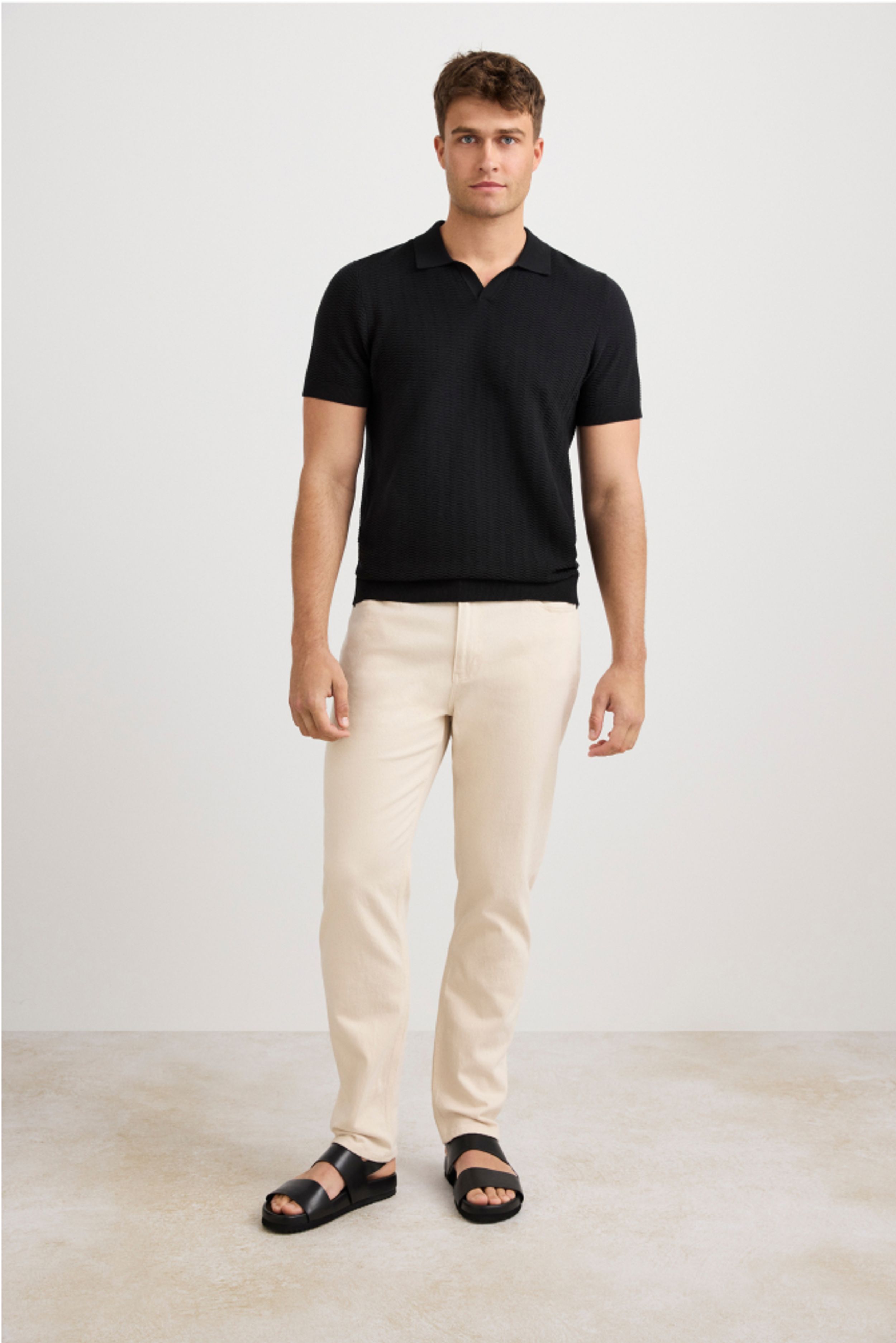 Zig Zag Knit Polo