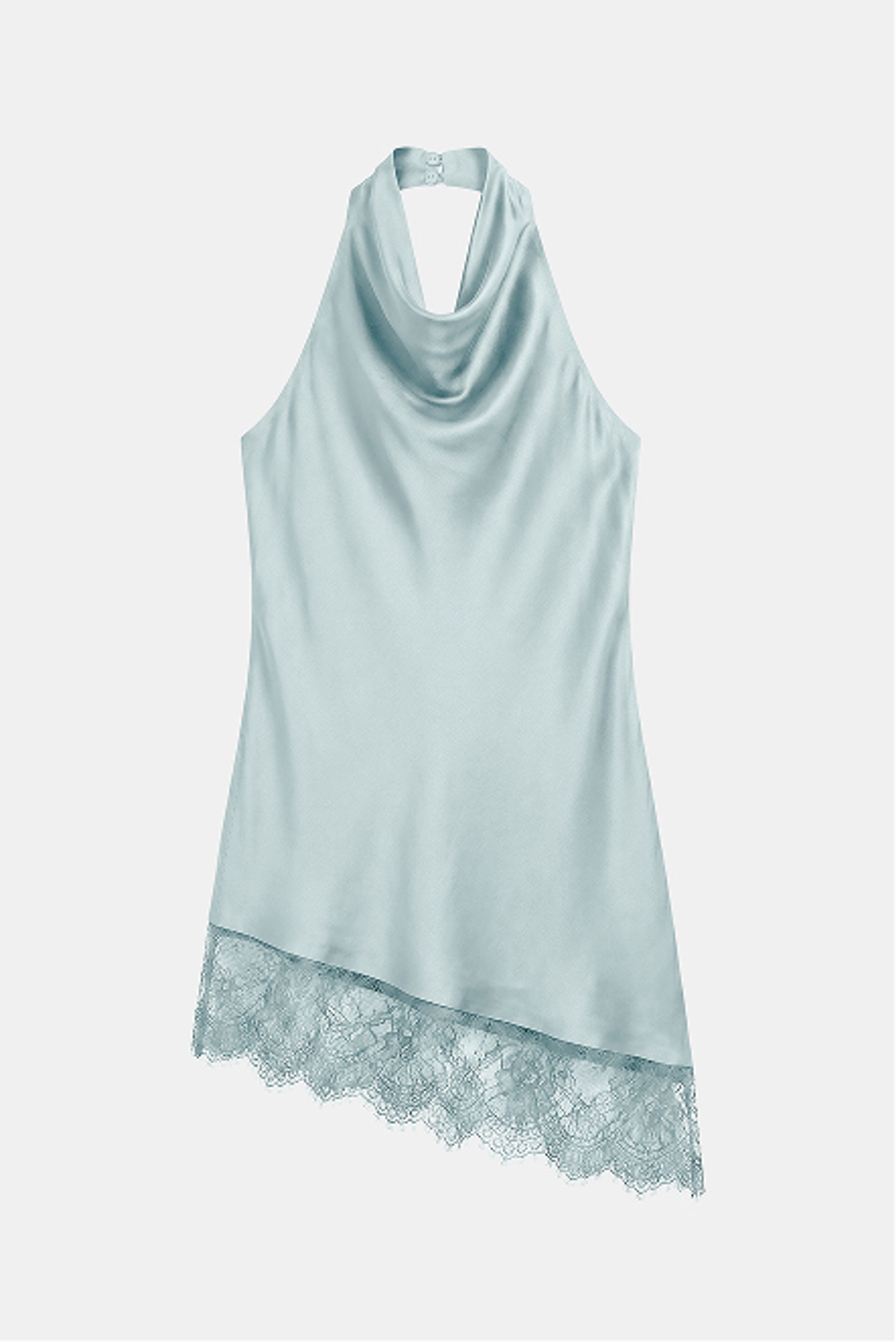 Lace Trim Halter Top