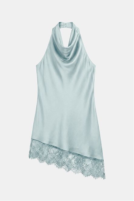 Lace Trim Halter Top