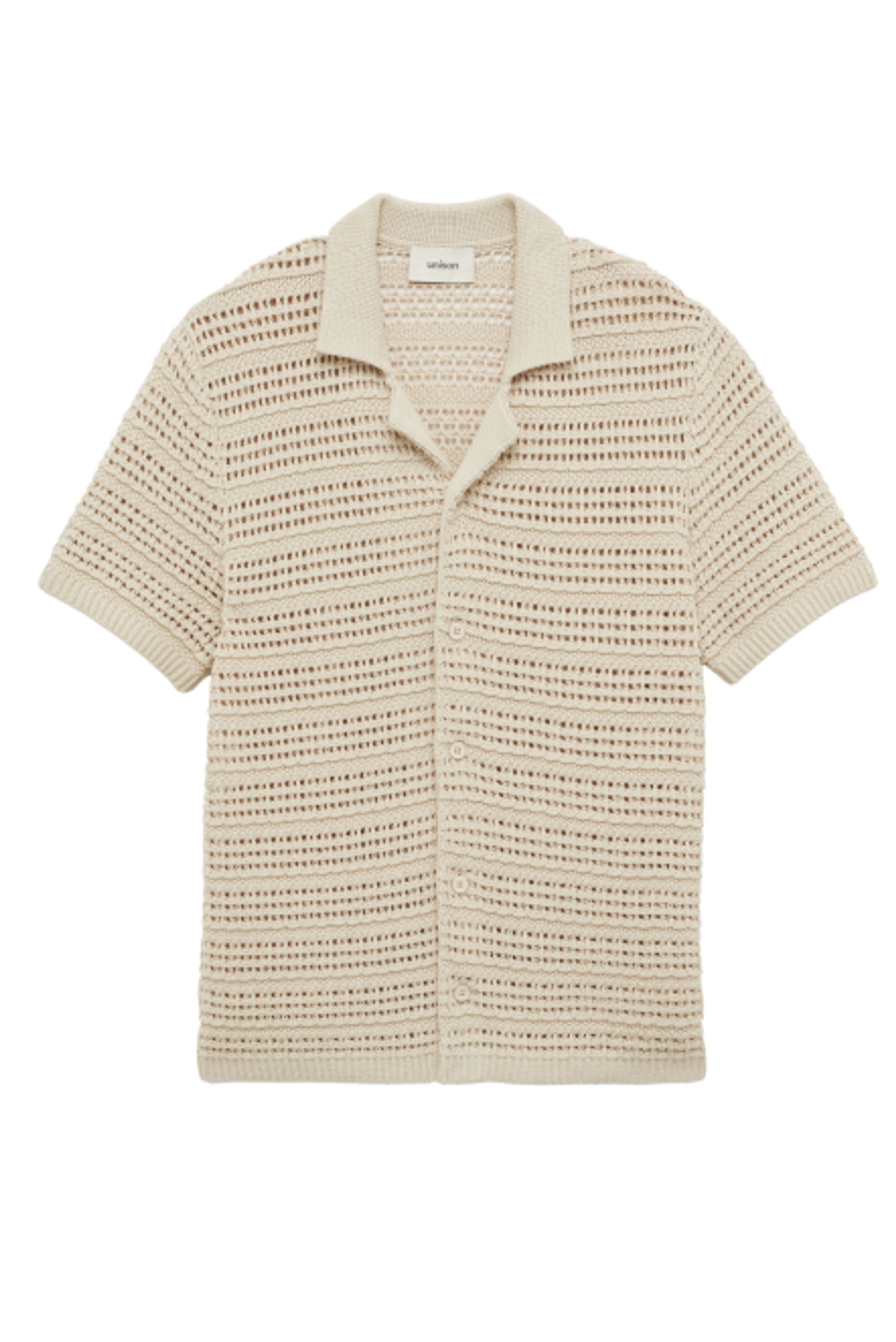 Ladder Stitch Knit Button Thru