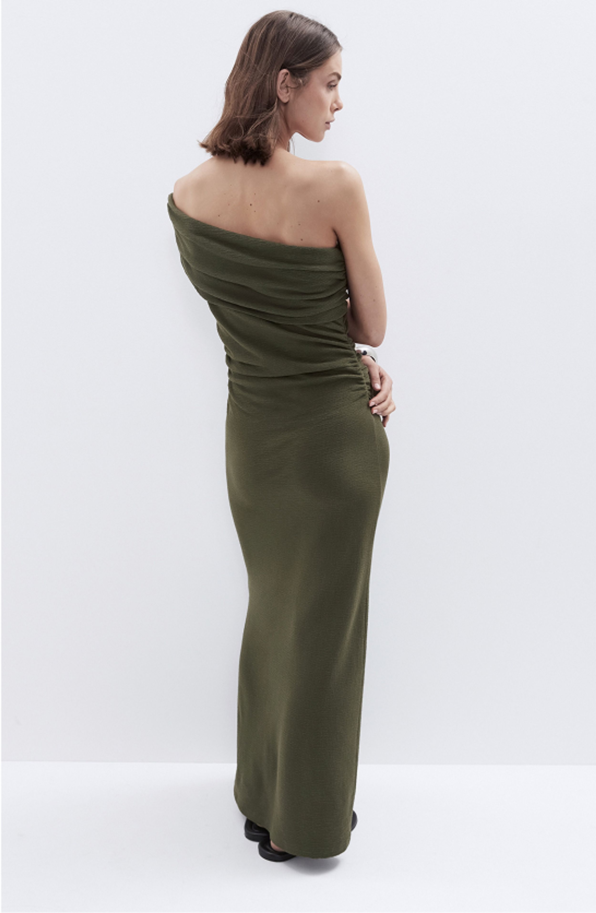 Textured One Shoulder Dress