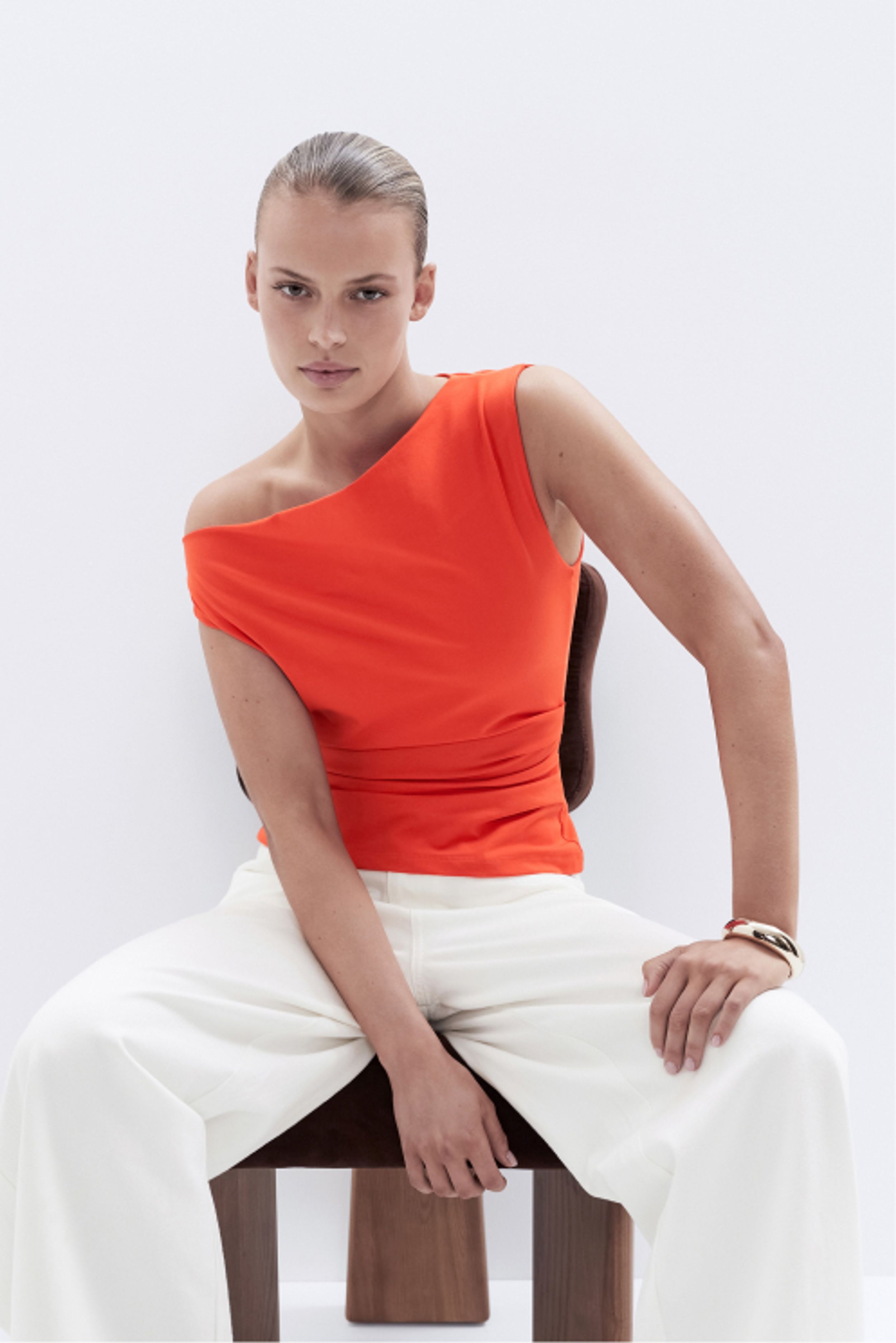 Draped Off Shoulder Top