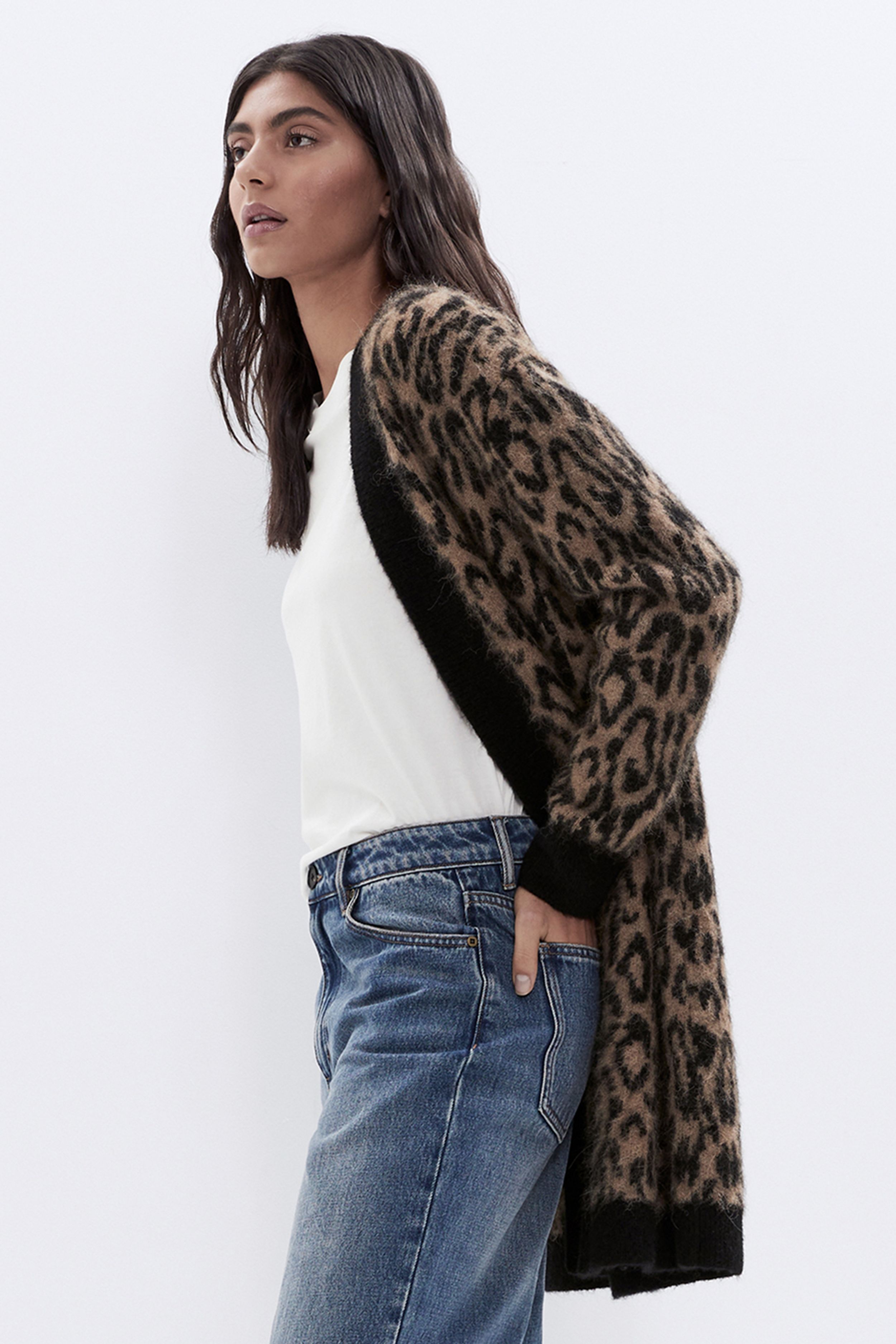 Lofty Intarsia Longline Cardigan