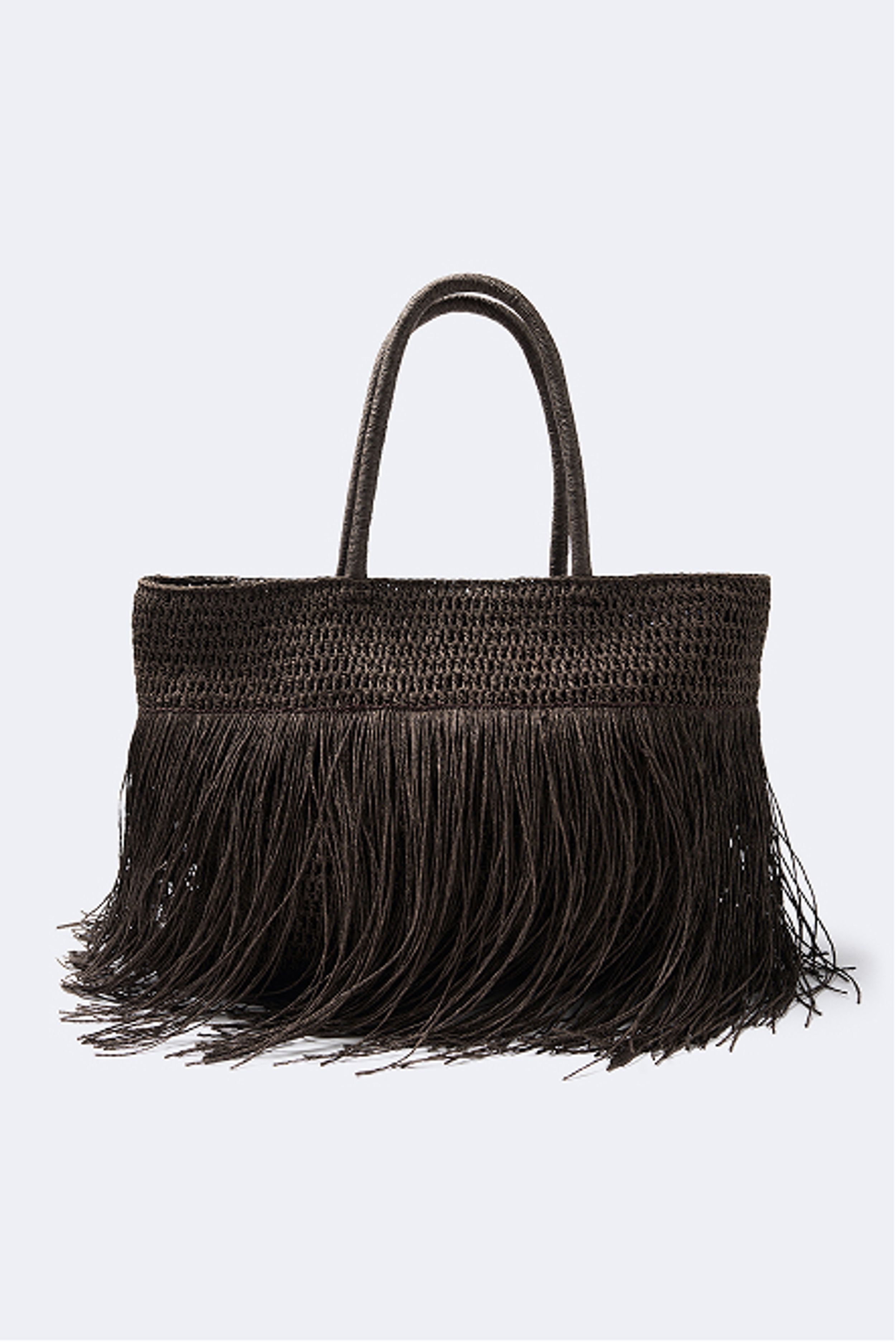 Lennon Textured Fringe Tote