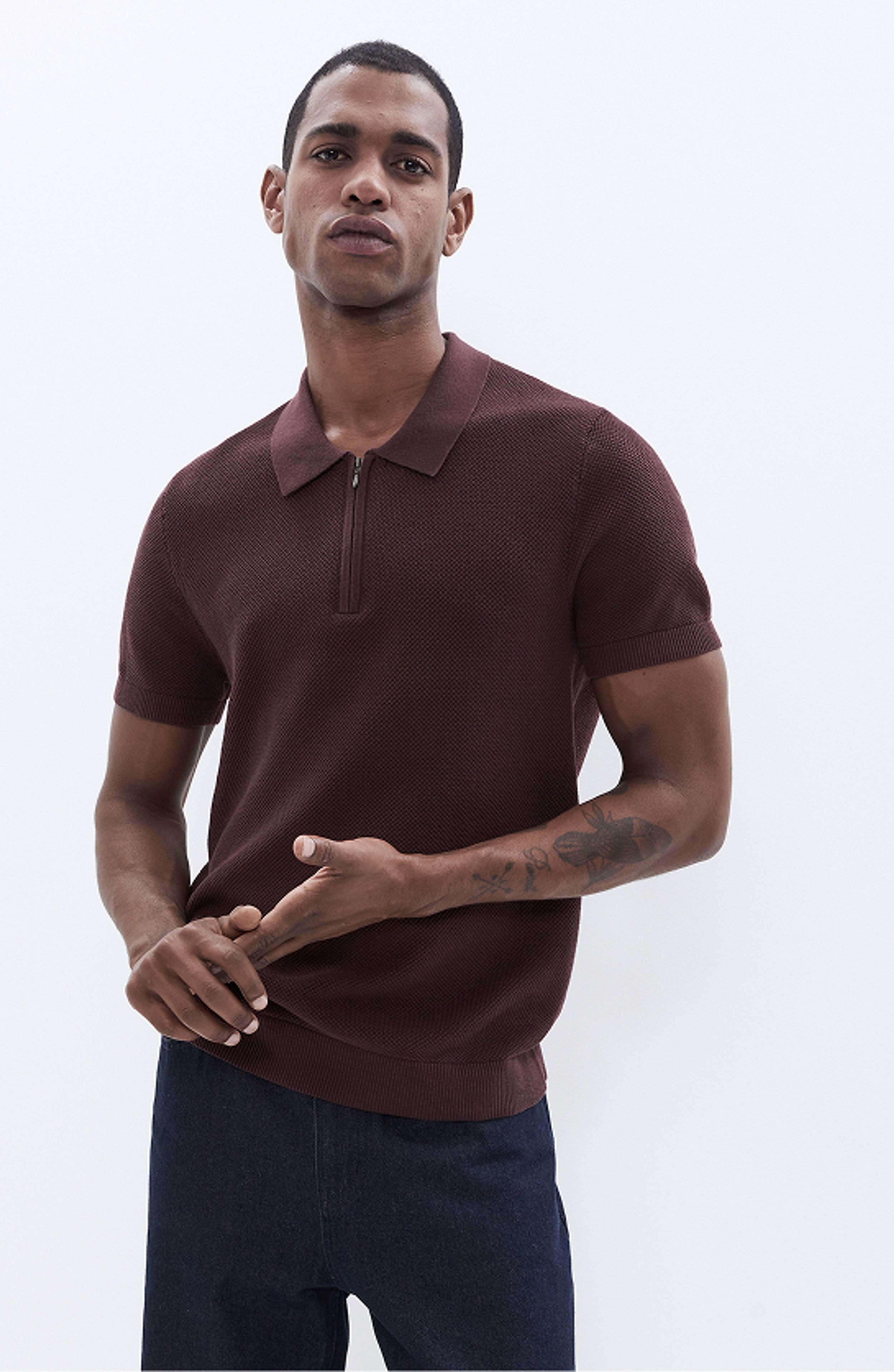 Zip Knit Polo