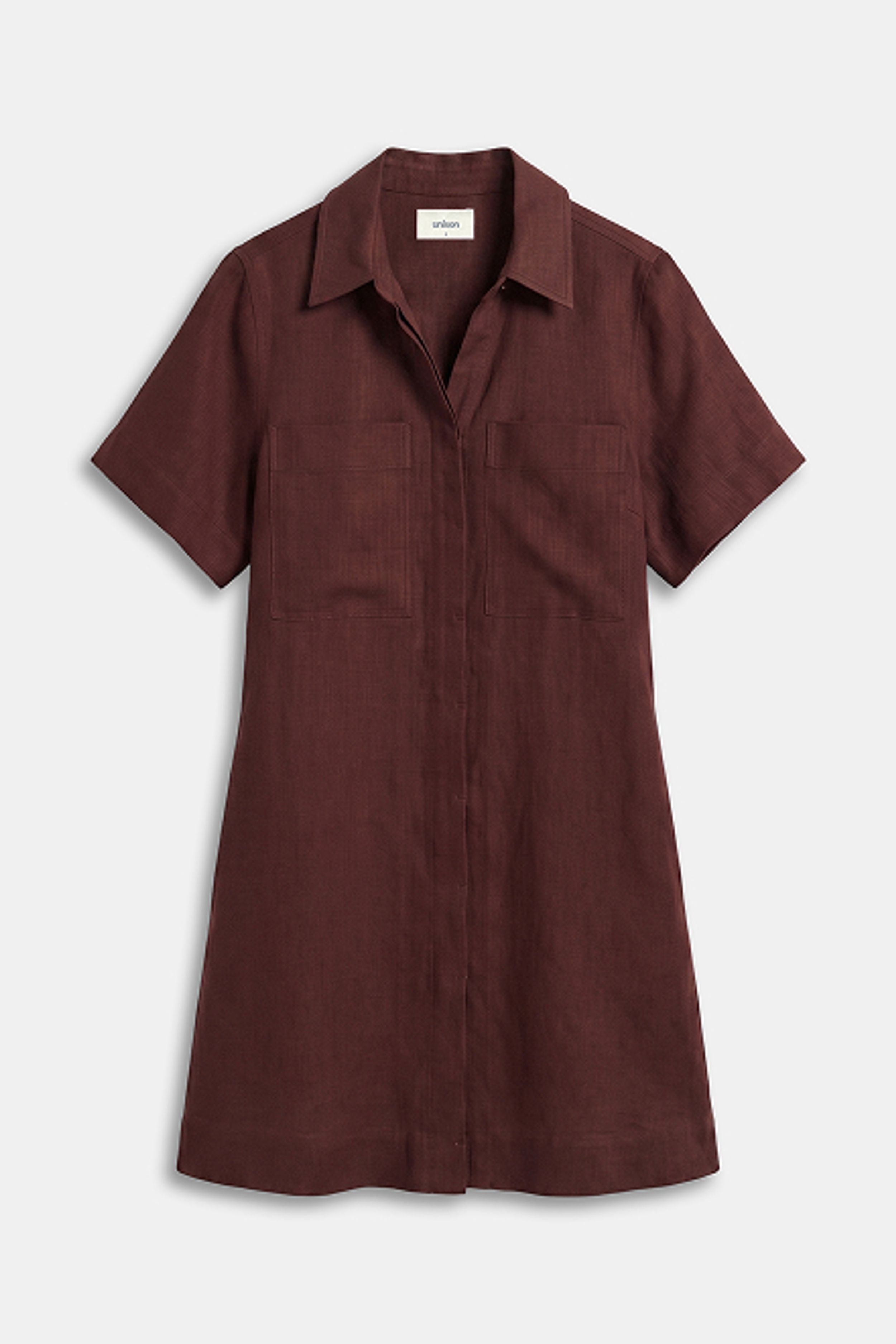 Collared Linen Dress