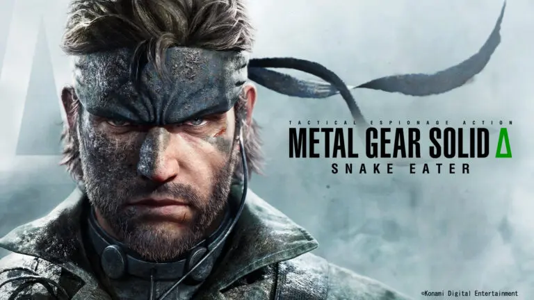 Metal Gear Solid Delta: Snake Eater keyart, featuring Snake in his bandana looking toward the viewer.