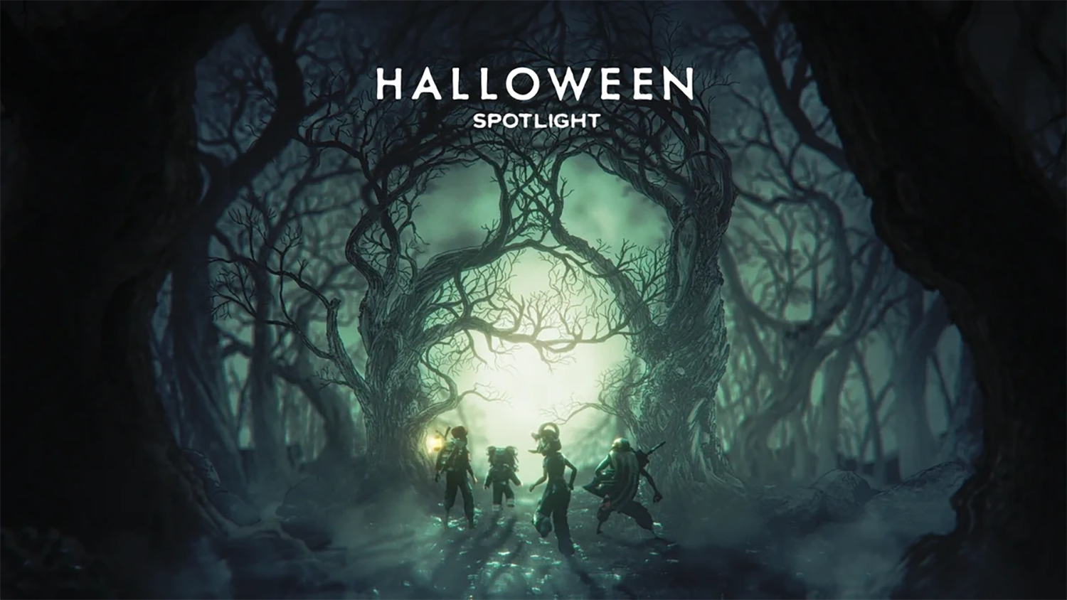 Roblox Halloween Spotlight 2025 haunted forest promotional artwork