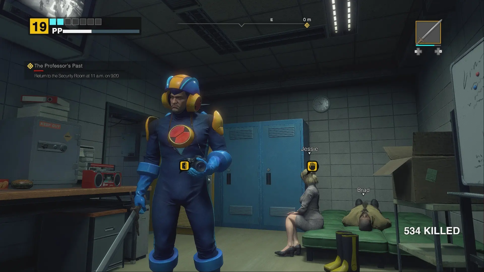 Frank West wears a Mega Man outfit in Dead Rising Deluxe Remaster