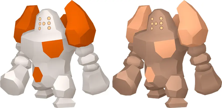 Normal and Shiny Regirock