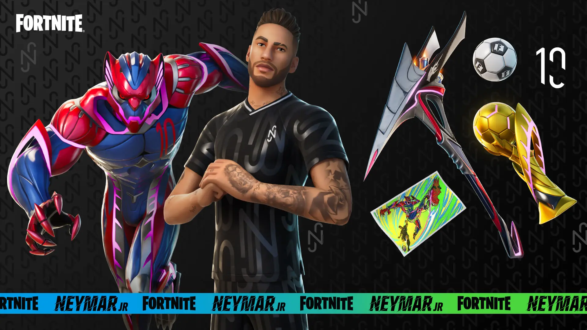 Brazilian footballer Neymar's Fortnite Icon Series skin