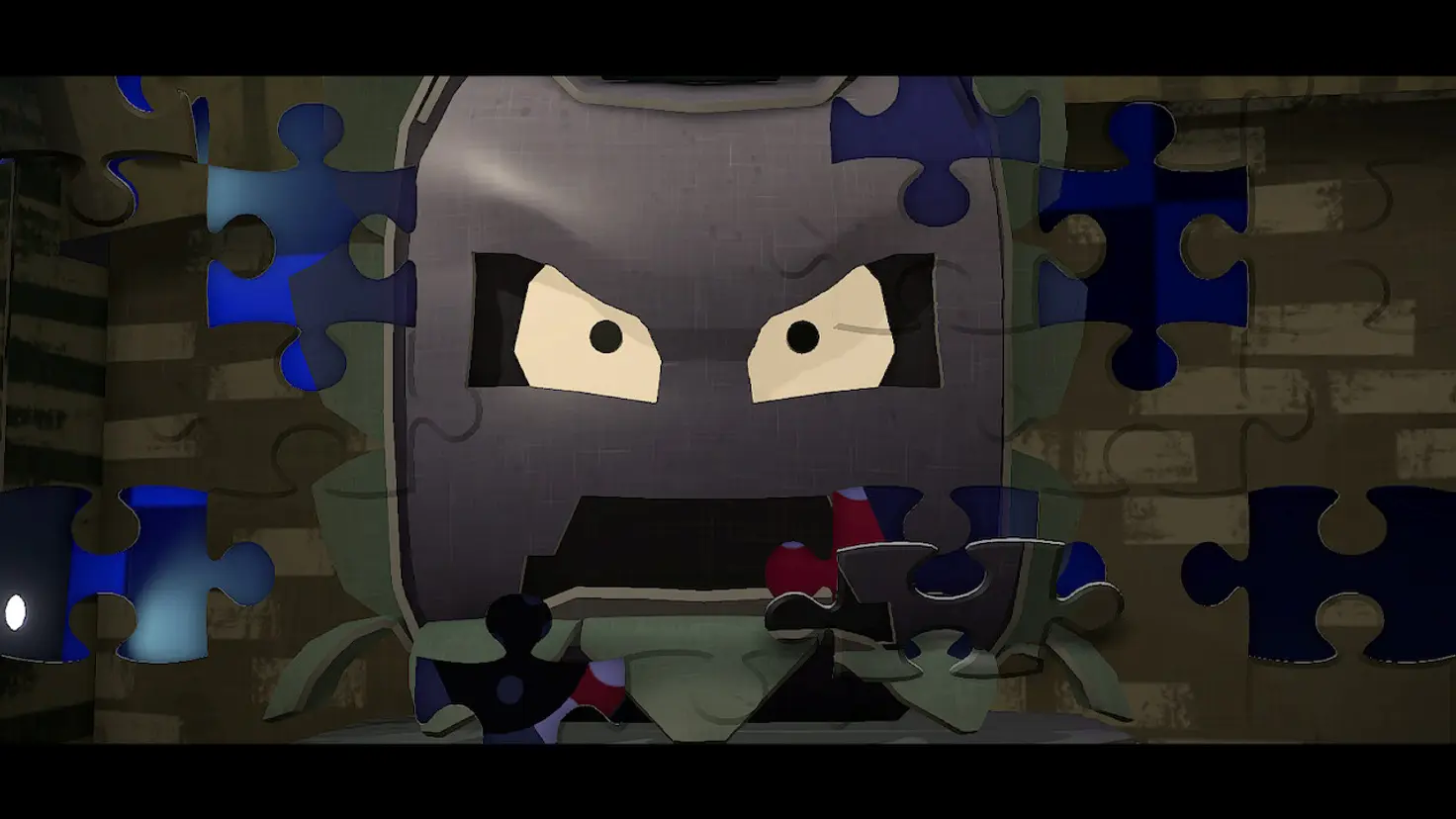 Thwomp quizmaster in the Paper Mario: The Thousand-Year Door video game