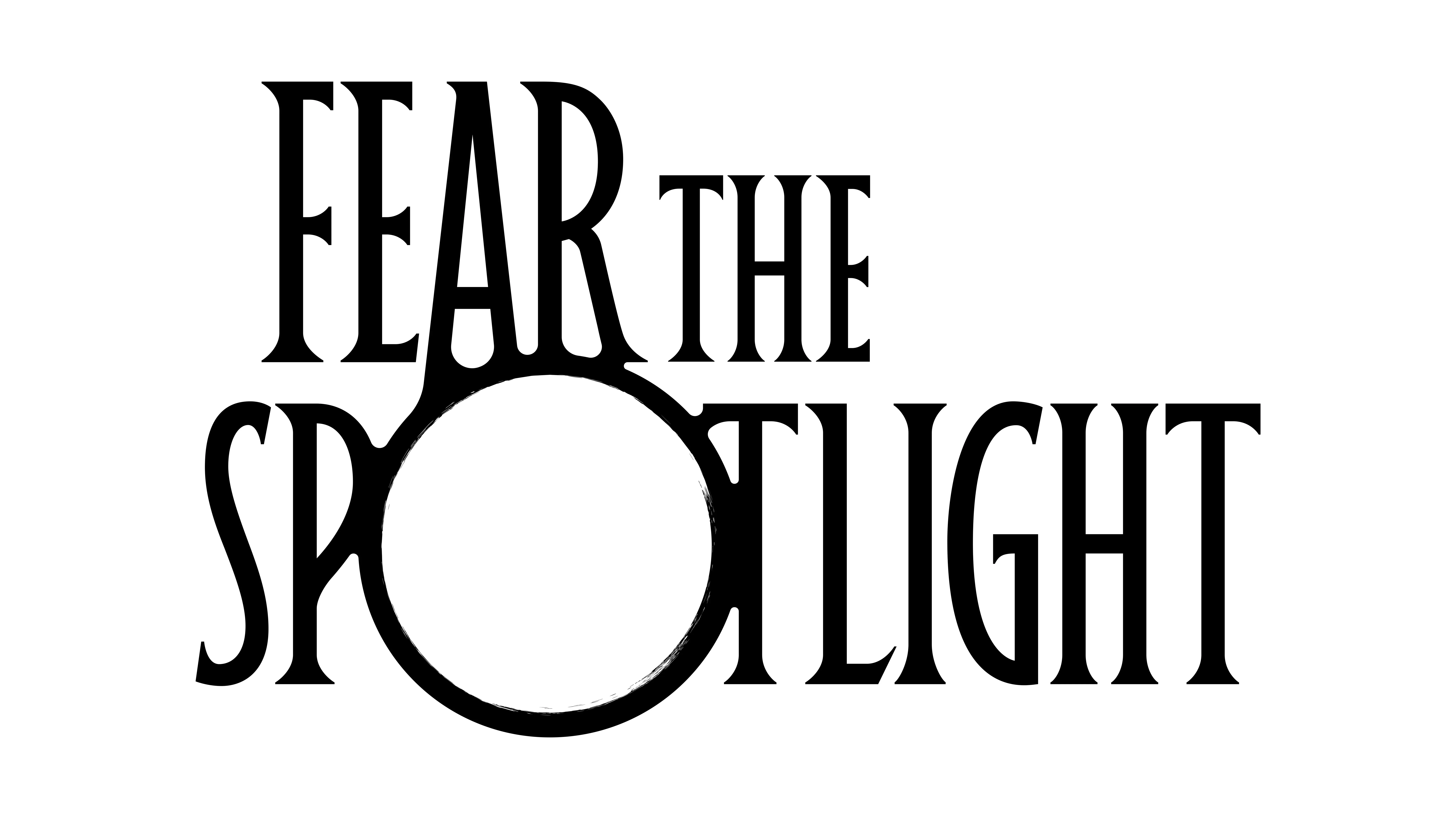 Black Fear the Spotlight logo on a white background