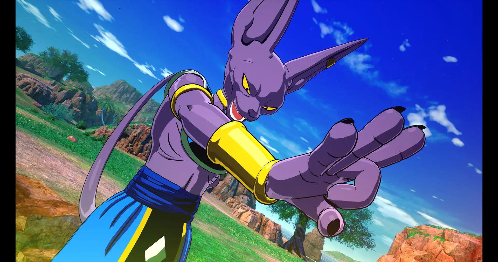 Beerus in the Dragon Ball Sparking Zero video game