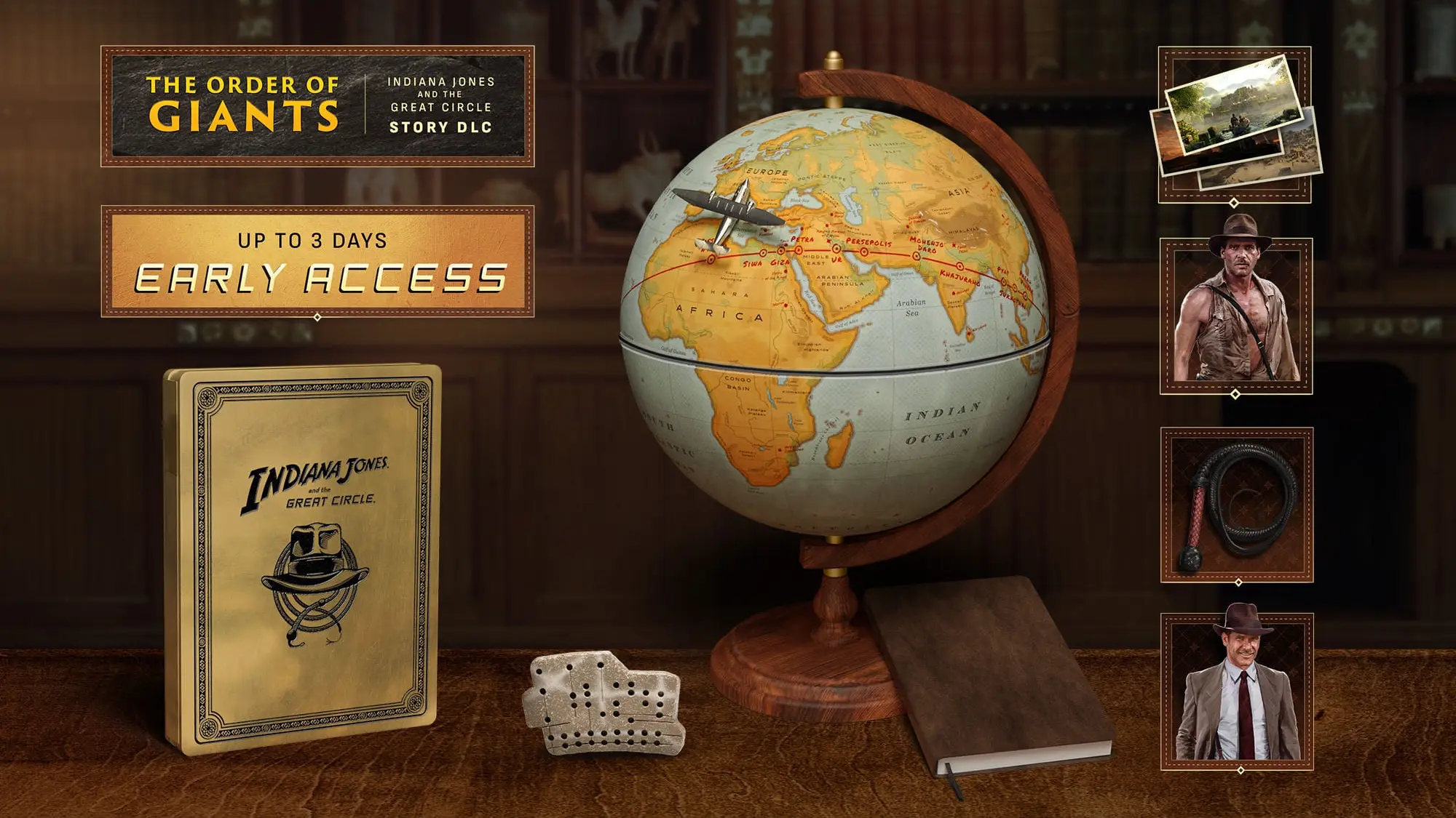 The contents of the Indiana Jones and The Great Circle Collector's Edition