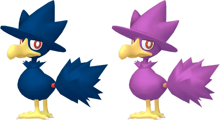 Normal and Shiny Murkrow